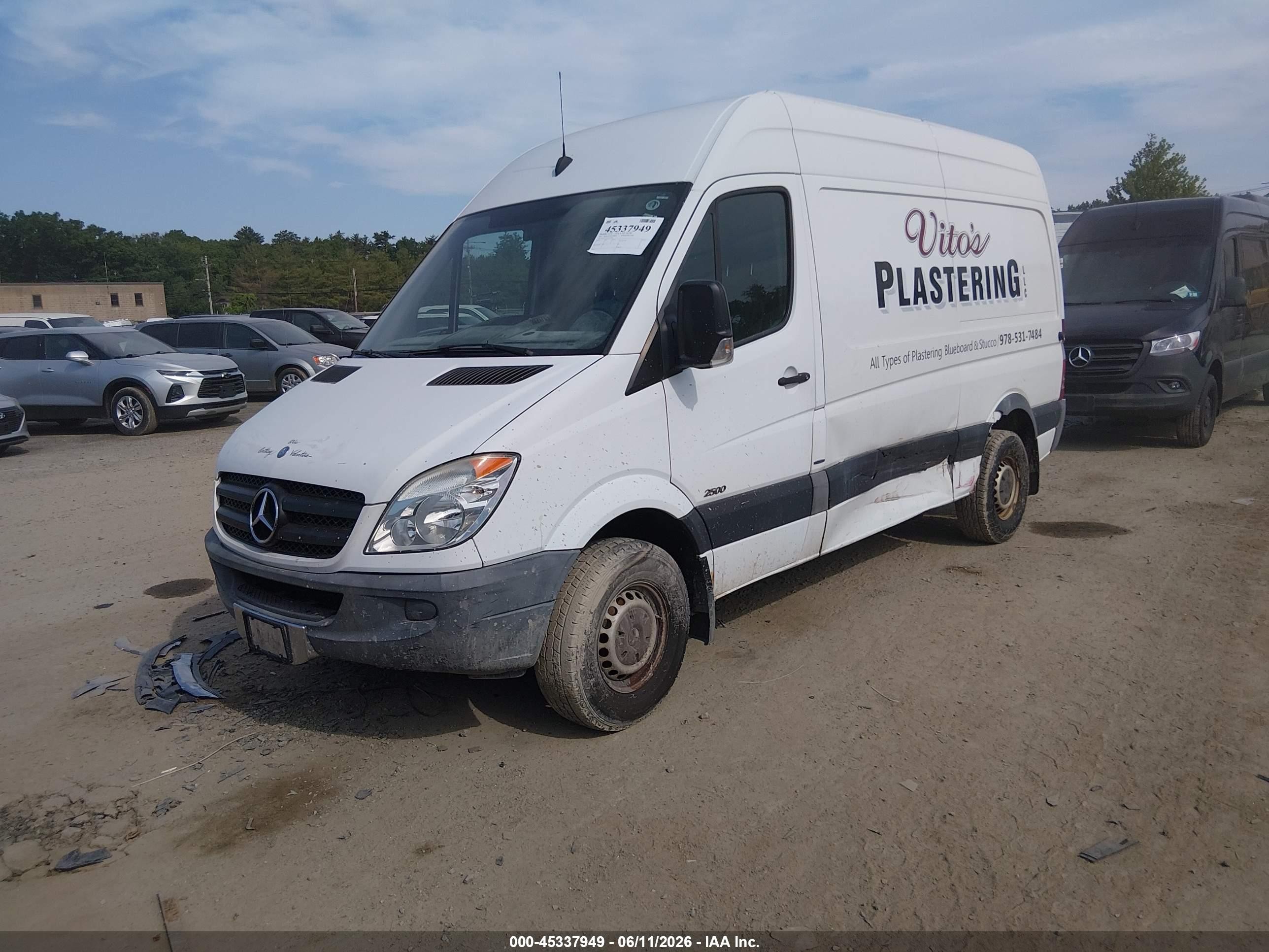 2012 Mercedes-benz Sprinter 2500 Normal Roof White vin: WD3PE7CC1C5615009
