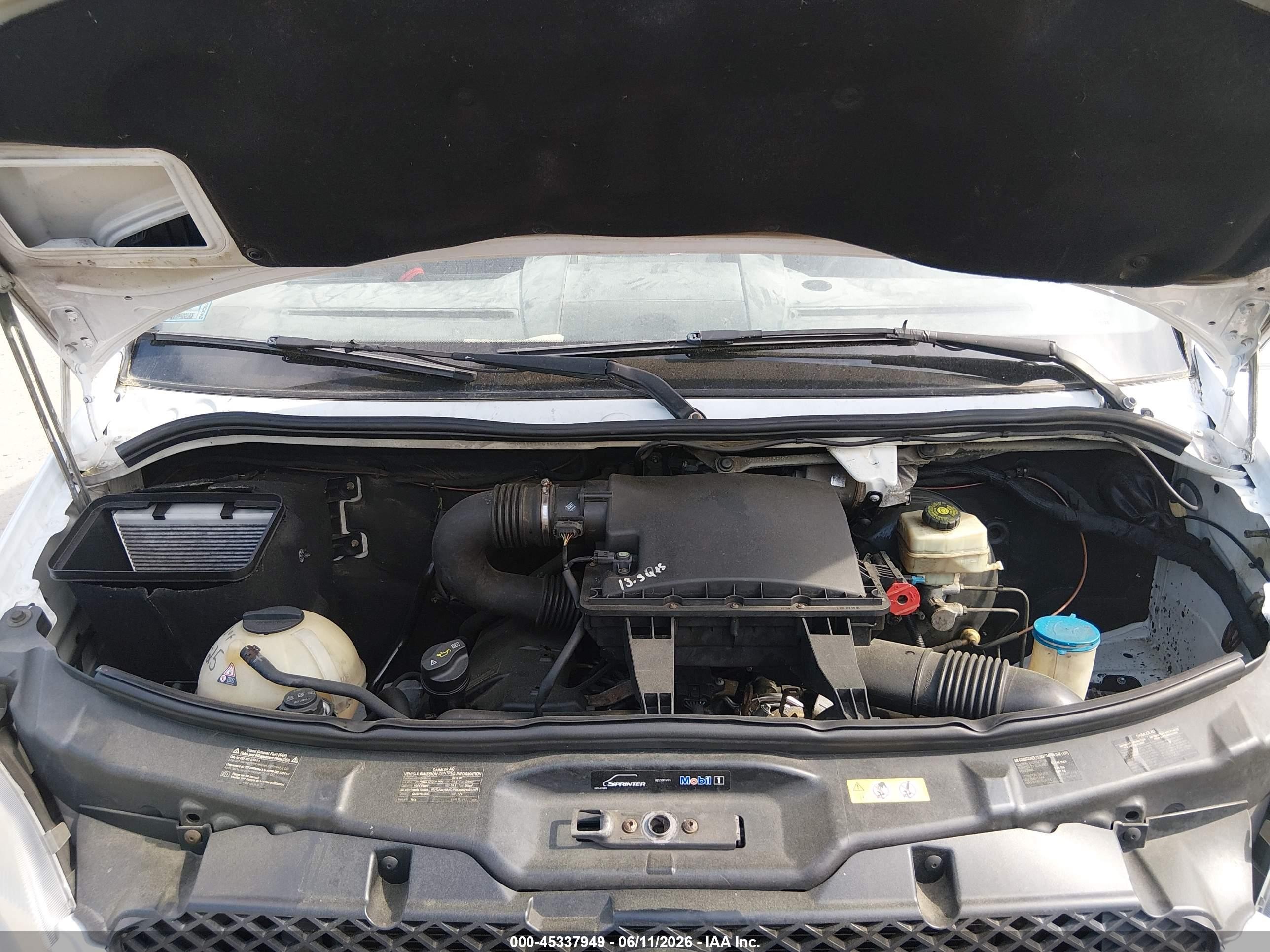2012 Mercedes-benz Sprinter 2500 Normal Roof White vin: WD3PE7CC1C5615009