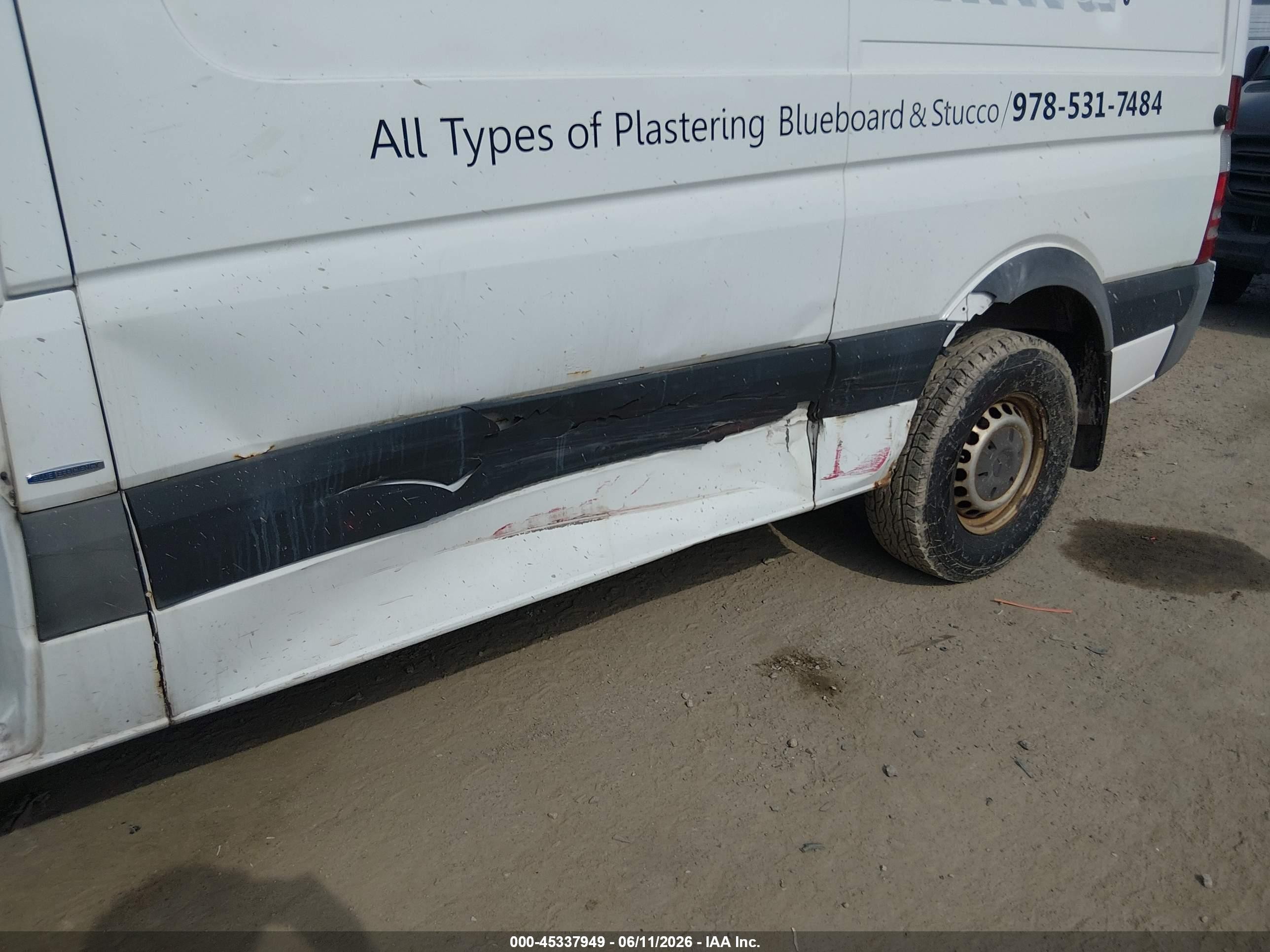 2012 Mercedes-benz Sprinter 2500 Normal Roof White vin: WD3PE7CC1C5615009