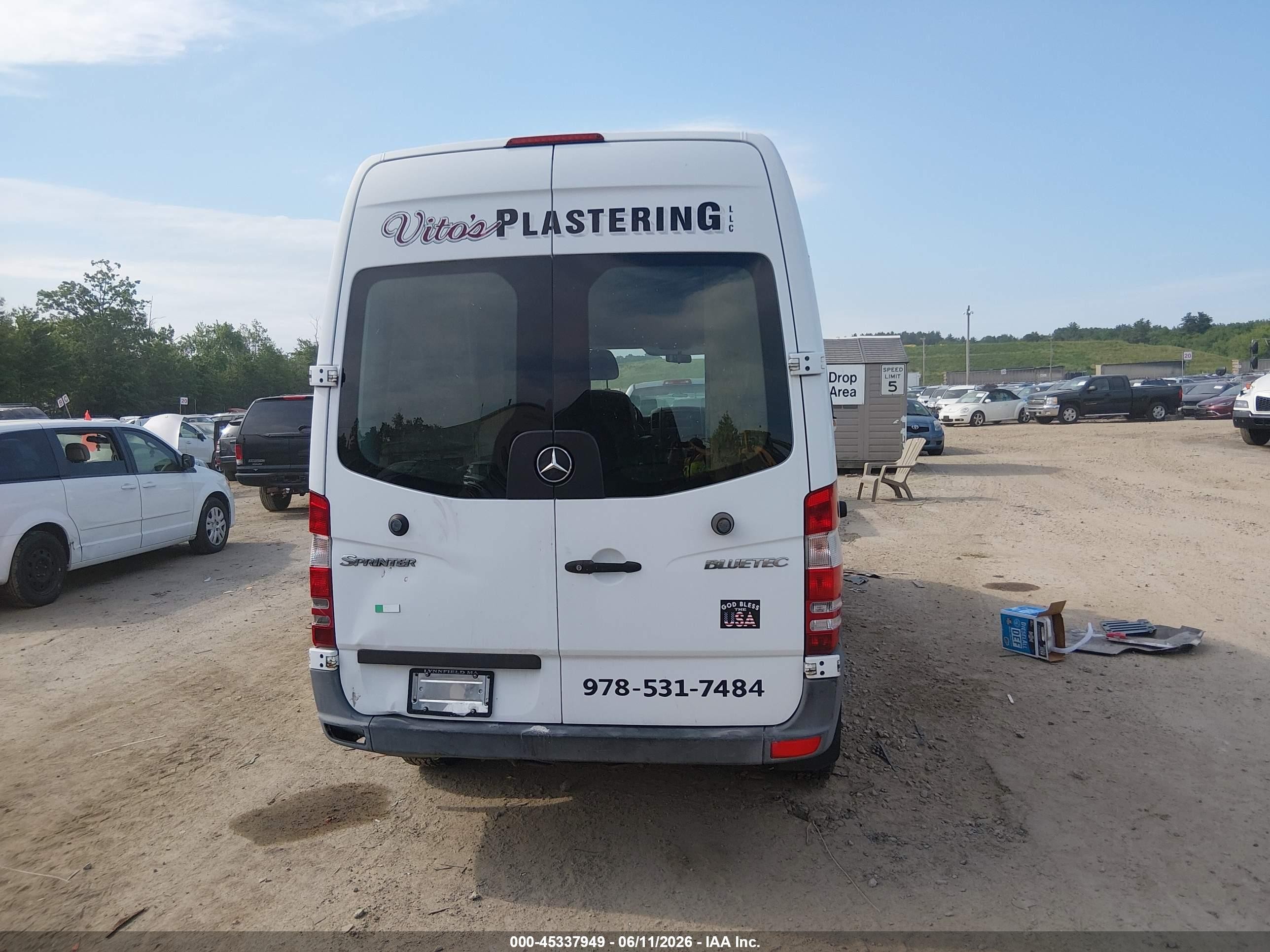 2012 Mercedes-benz Sprinter 2500 Normal Roof White vin: WD3PE7CC1C5615009
