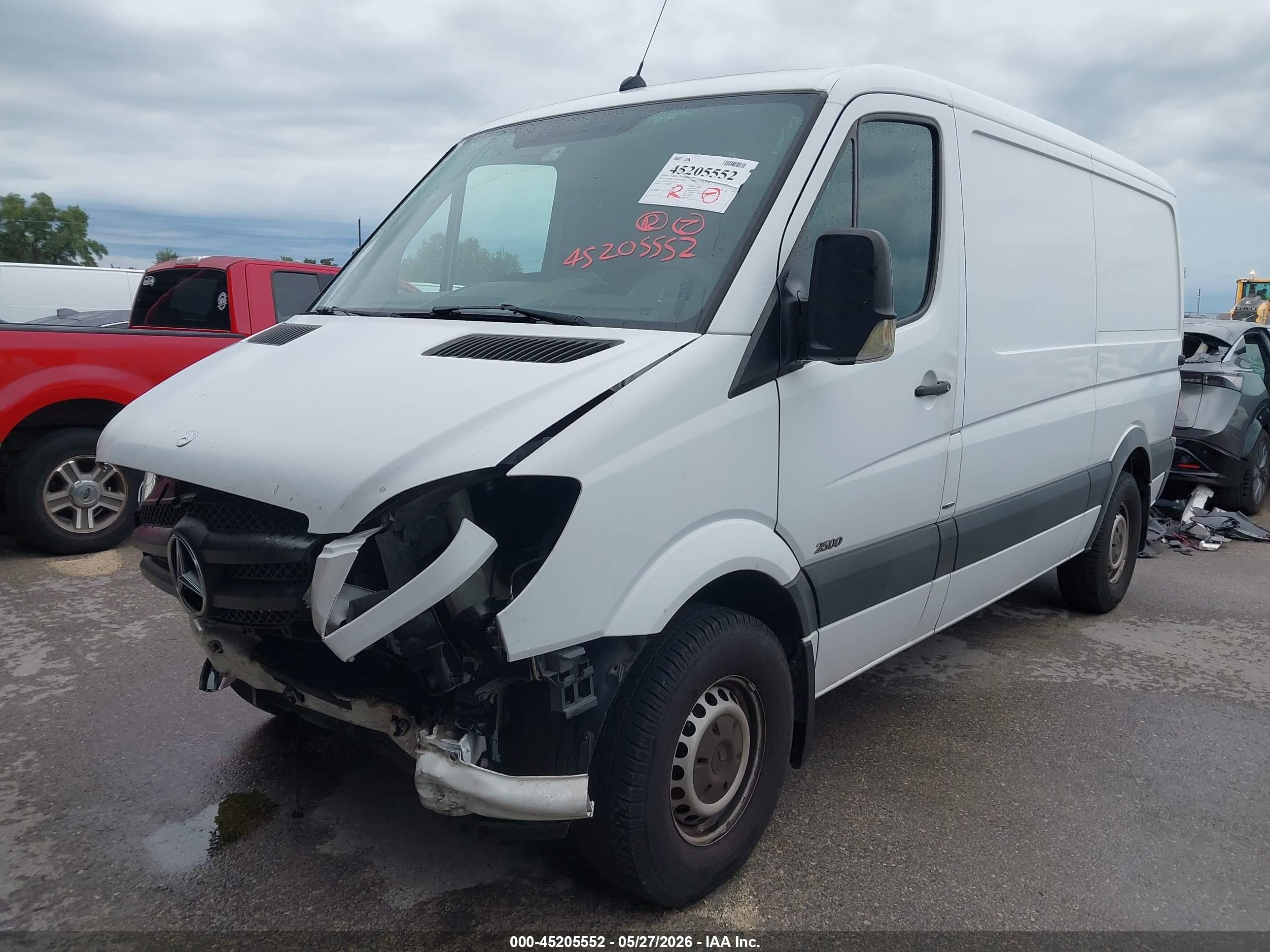 2013 Mercedes-benz Sprinter 2500 Normal Roof White vin: WD3PE7CC1D5788241