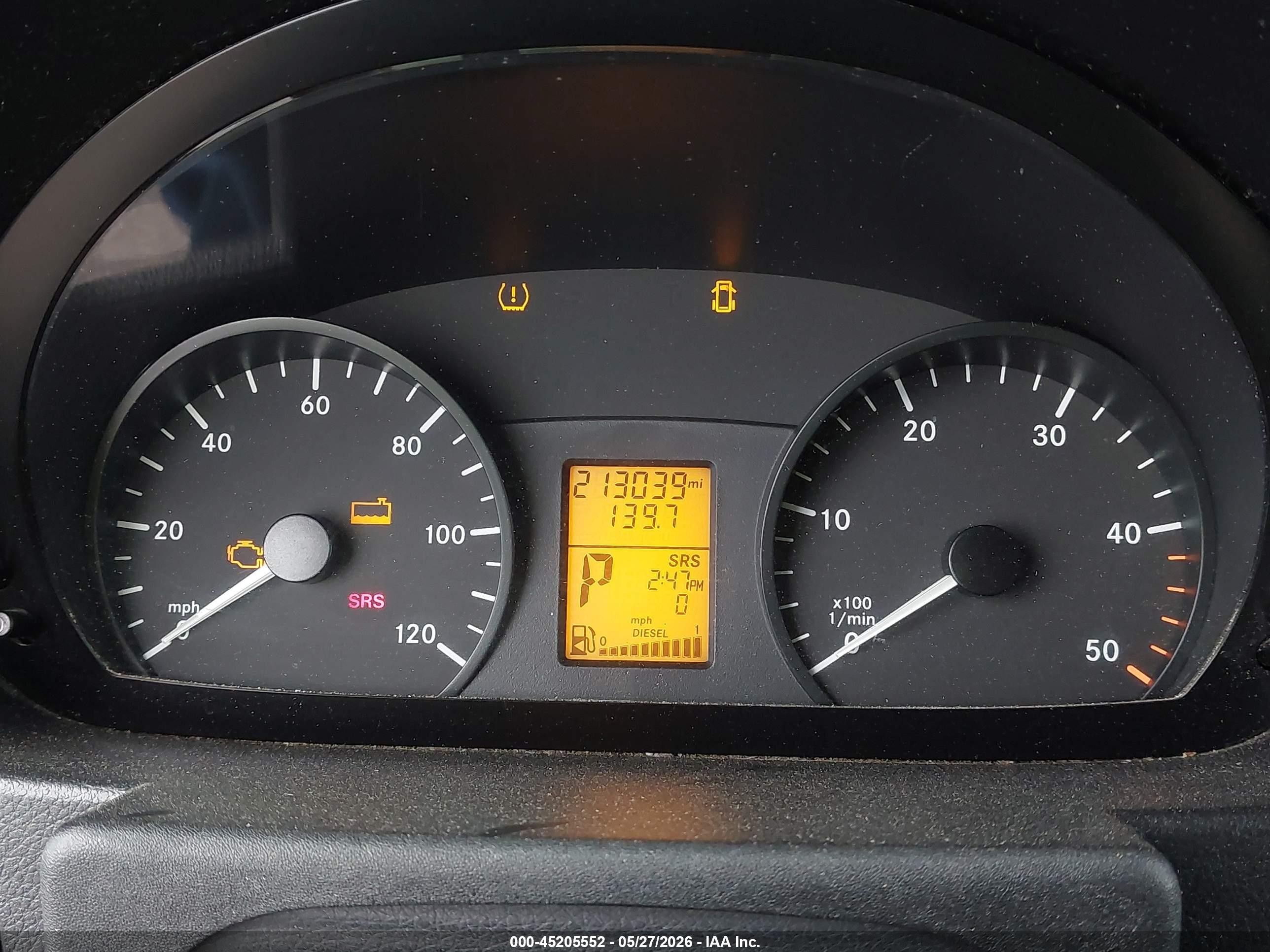 2013 Mercedes-benz Sprinter 2500 Normal Roof White vin: WD3PE7CC1D5788241