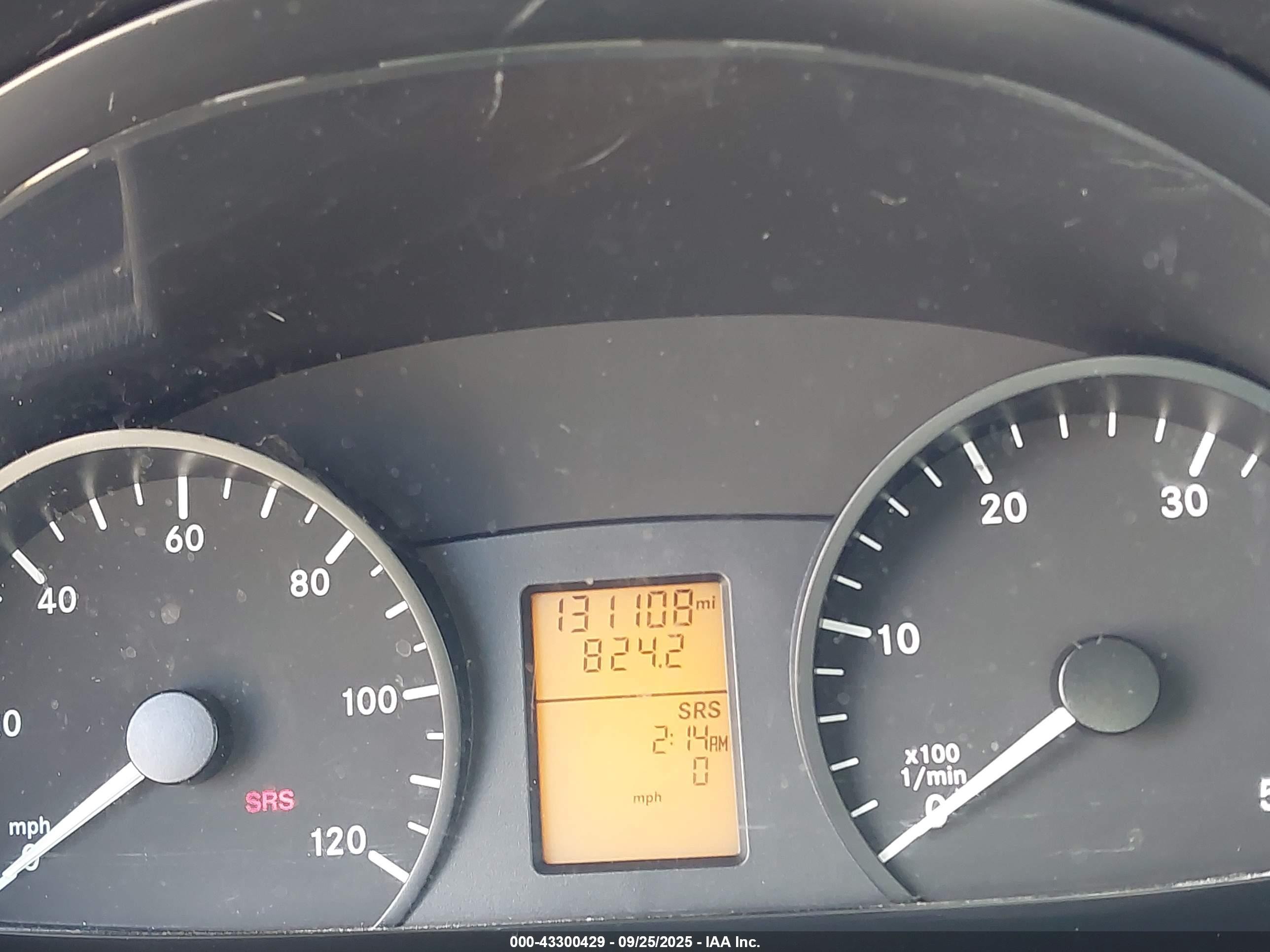 2010 Mercedes-benz Sprinter Van 2500   Silver vin: WD3PE7CC3A5479544