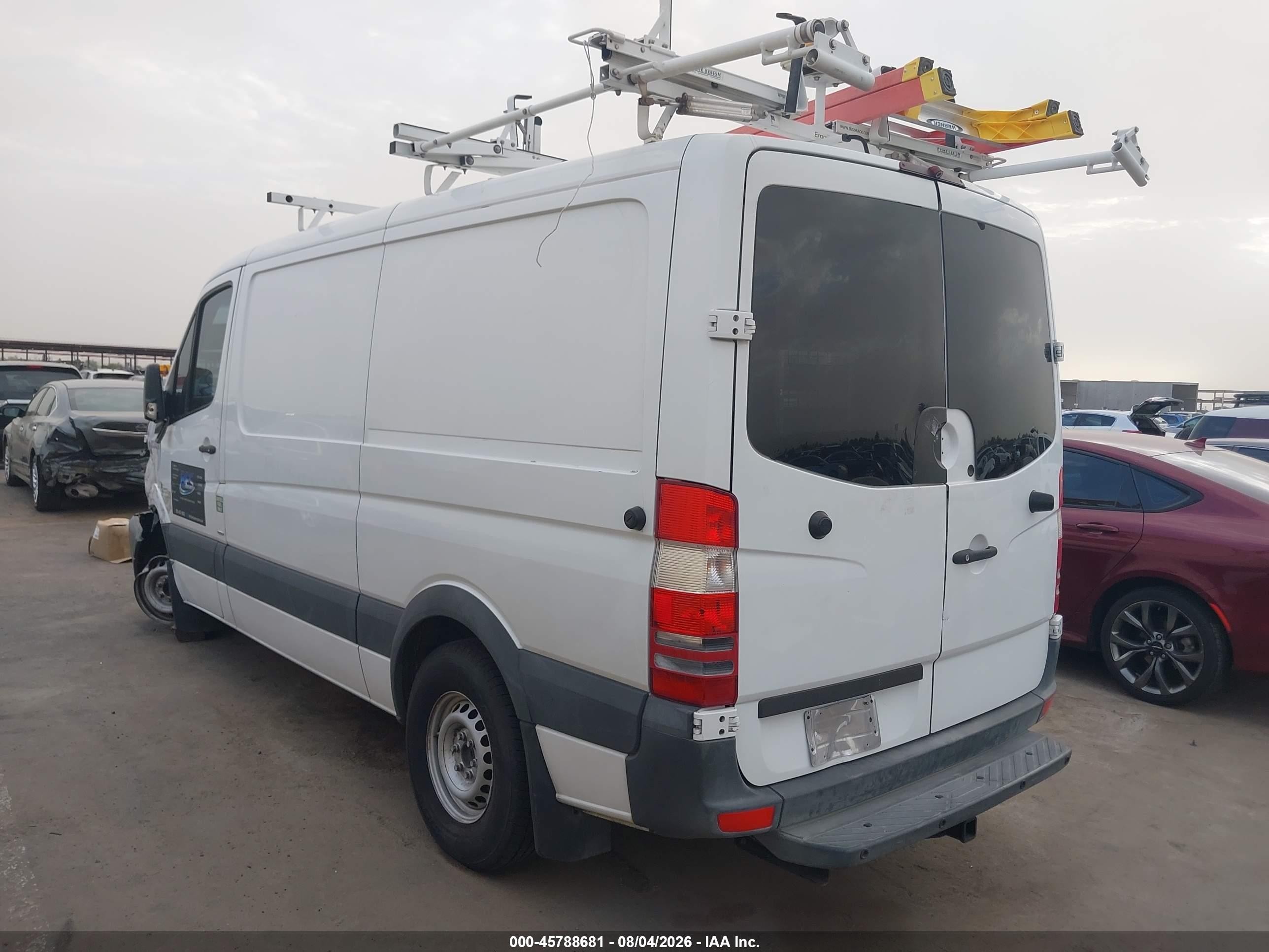 2013 Mercedes-benz Sprinter 2500 Normal Roof White vin: WD3PE7CC5D5801993