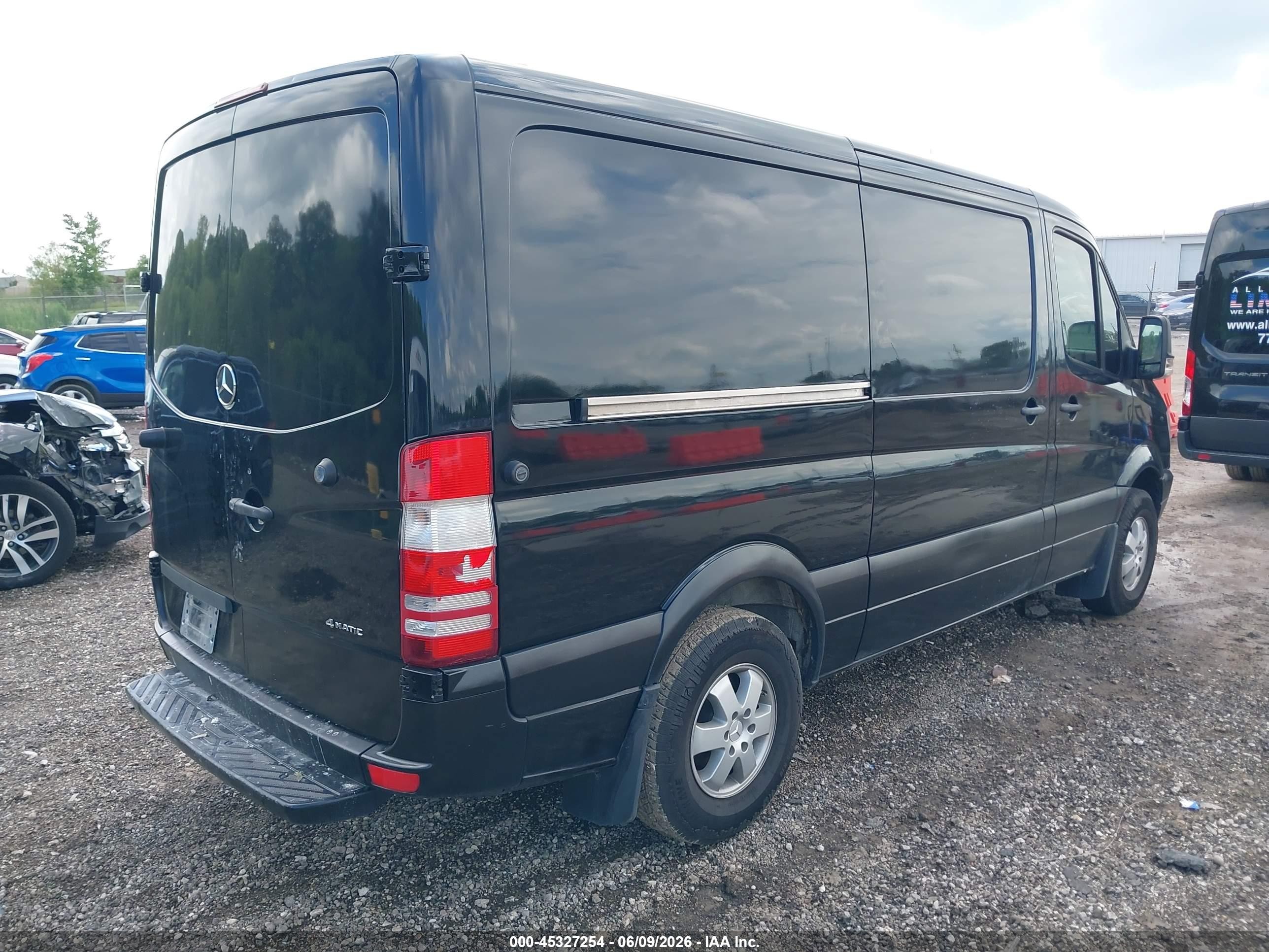 2013 Mercedes-benz Sprinter 2500 Normal Roof Black vin: WD3PE7CC6D5751251