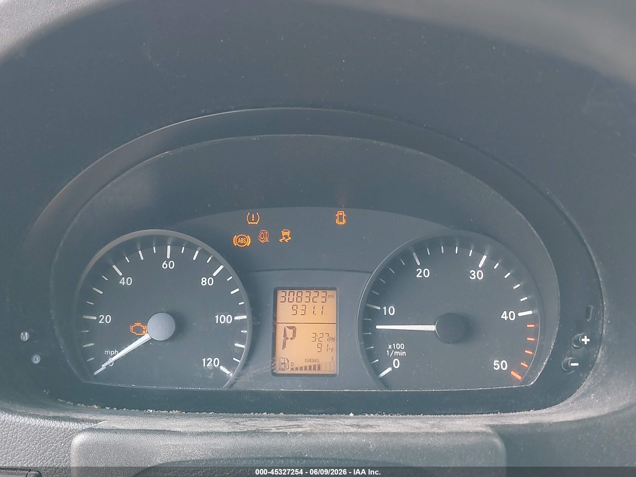 2013 Mercedes-benz Sprinter 2500 Normal Roof Black vin: WD3PE7CC6D5751251