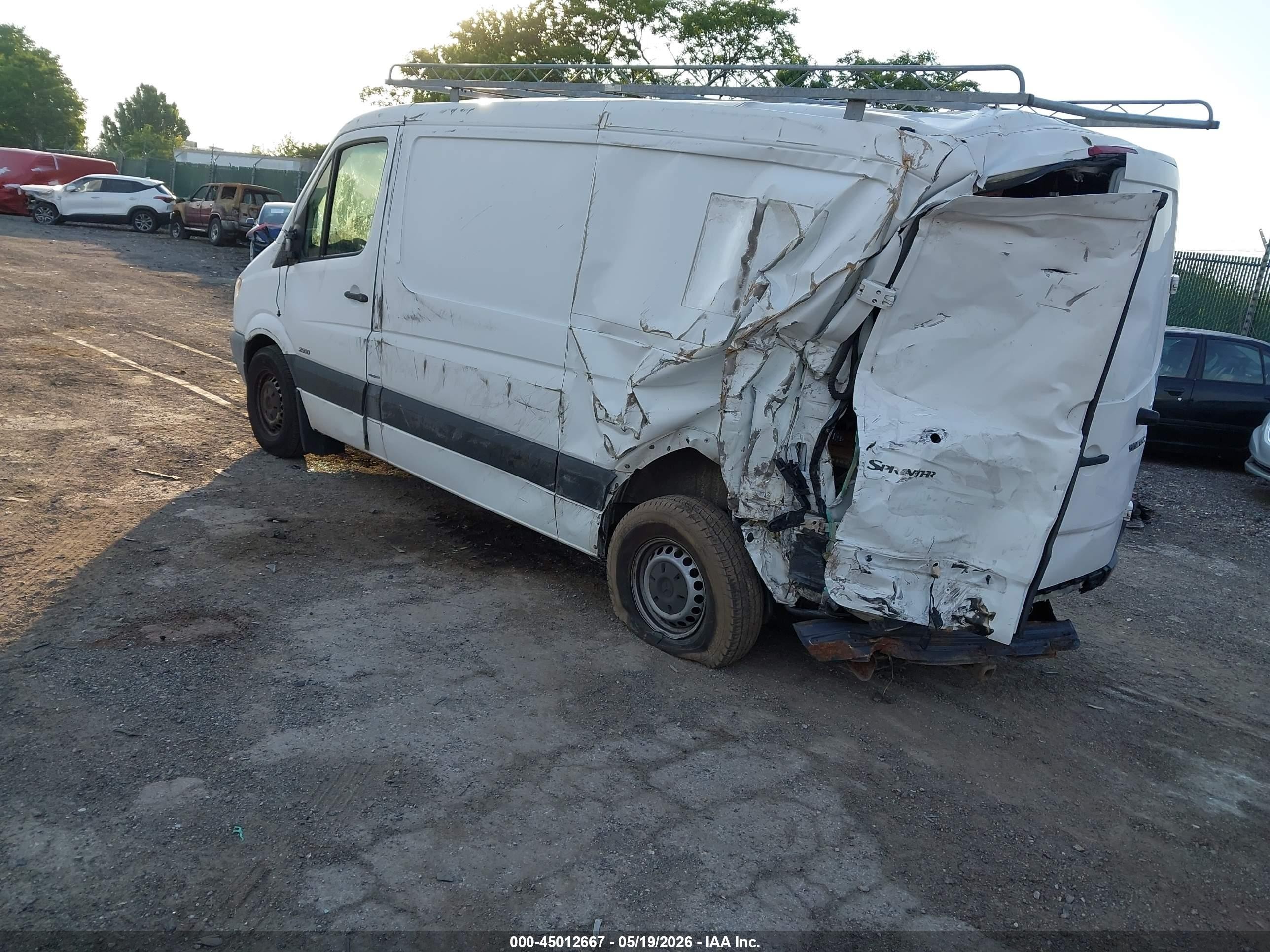 2012 Mercedes-benz Sprinter 2500 Normal Roof White vin: WD3PE7CC9C5615016