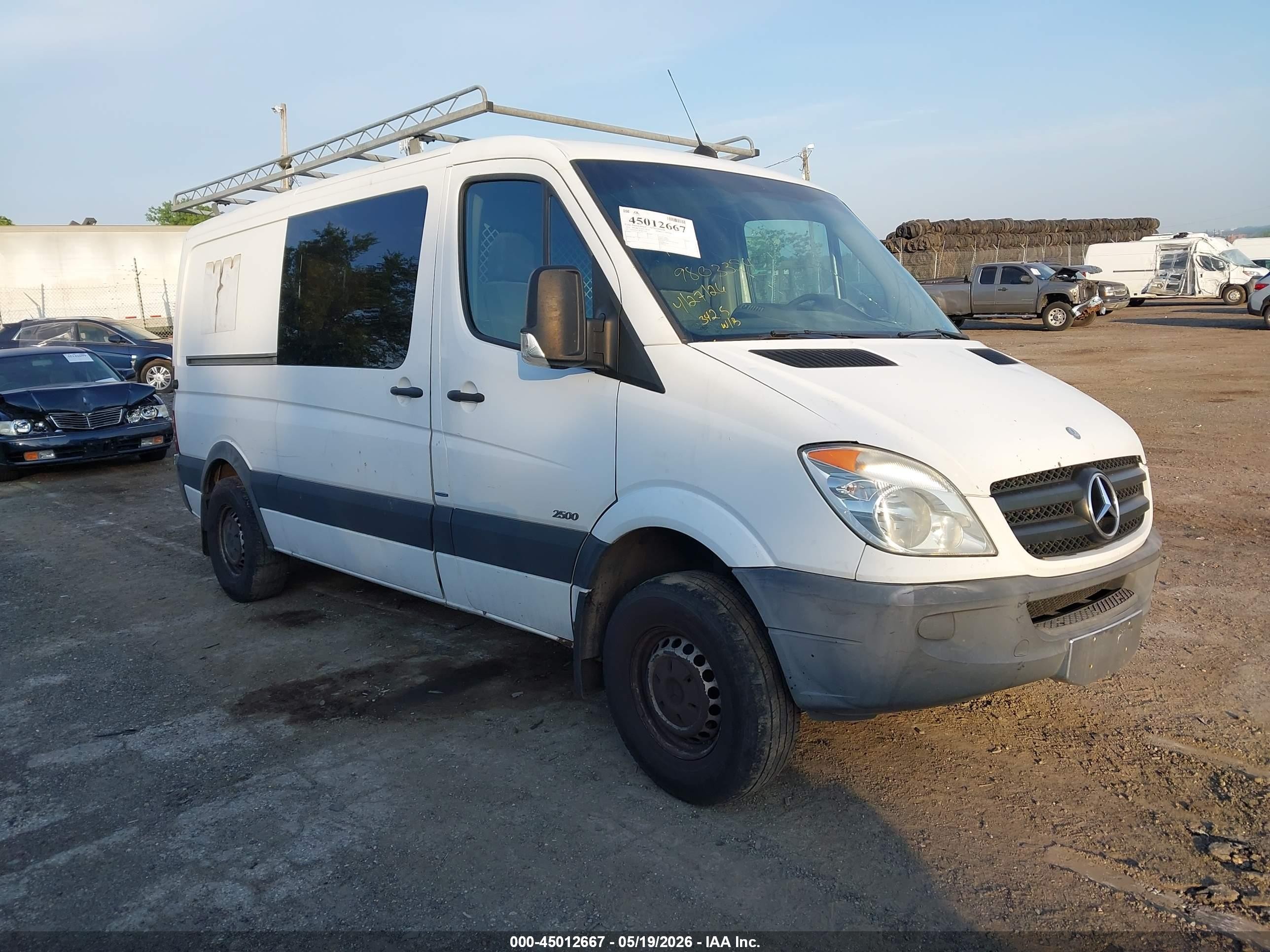 2012 Mercedes-benz Sprinter 2500 Normal Roof White vin: WD3PE7CC9C5615016