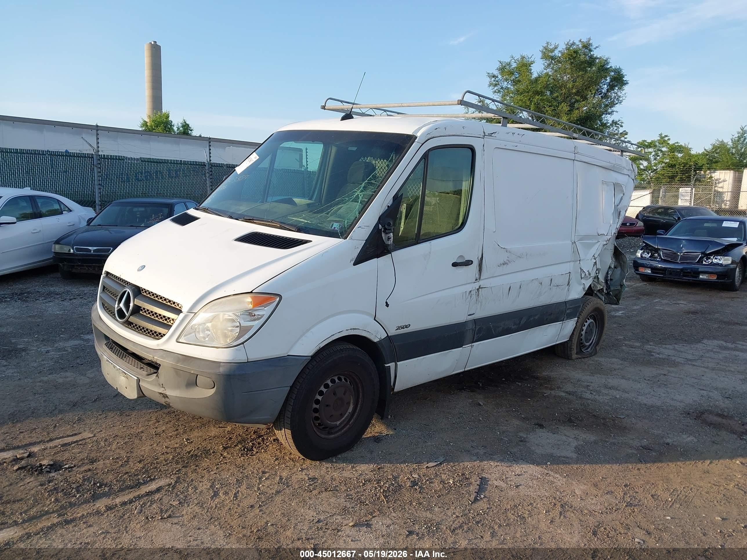 2012 Mercedes-benz Sprinter 2500 Normal Roof White vin: WD3PE7CC9C5615016