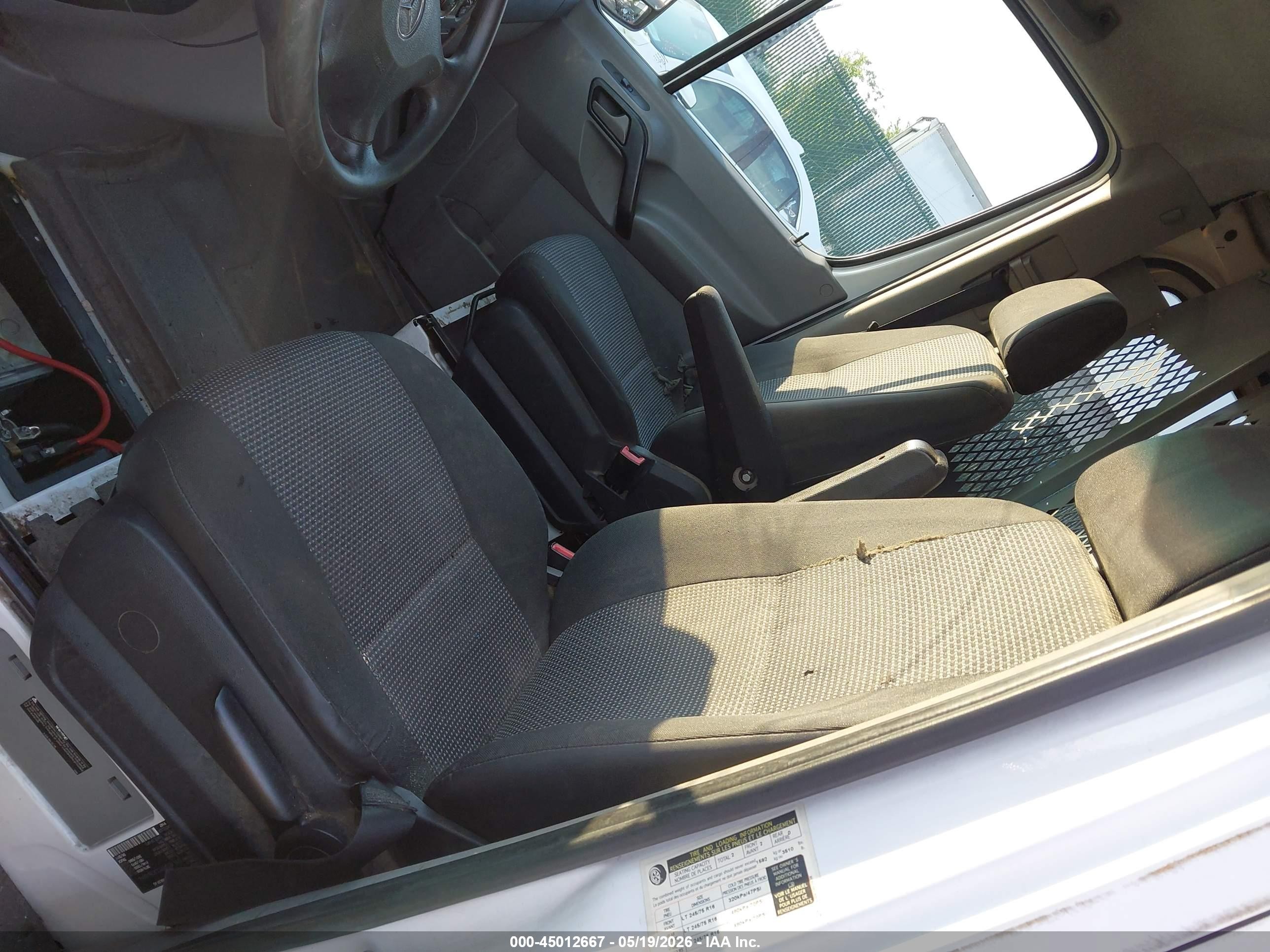 2012 Mercedes-benz Sprinter 2500 Normal Roof White vin: WD3PE7CC9C5615016