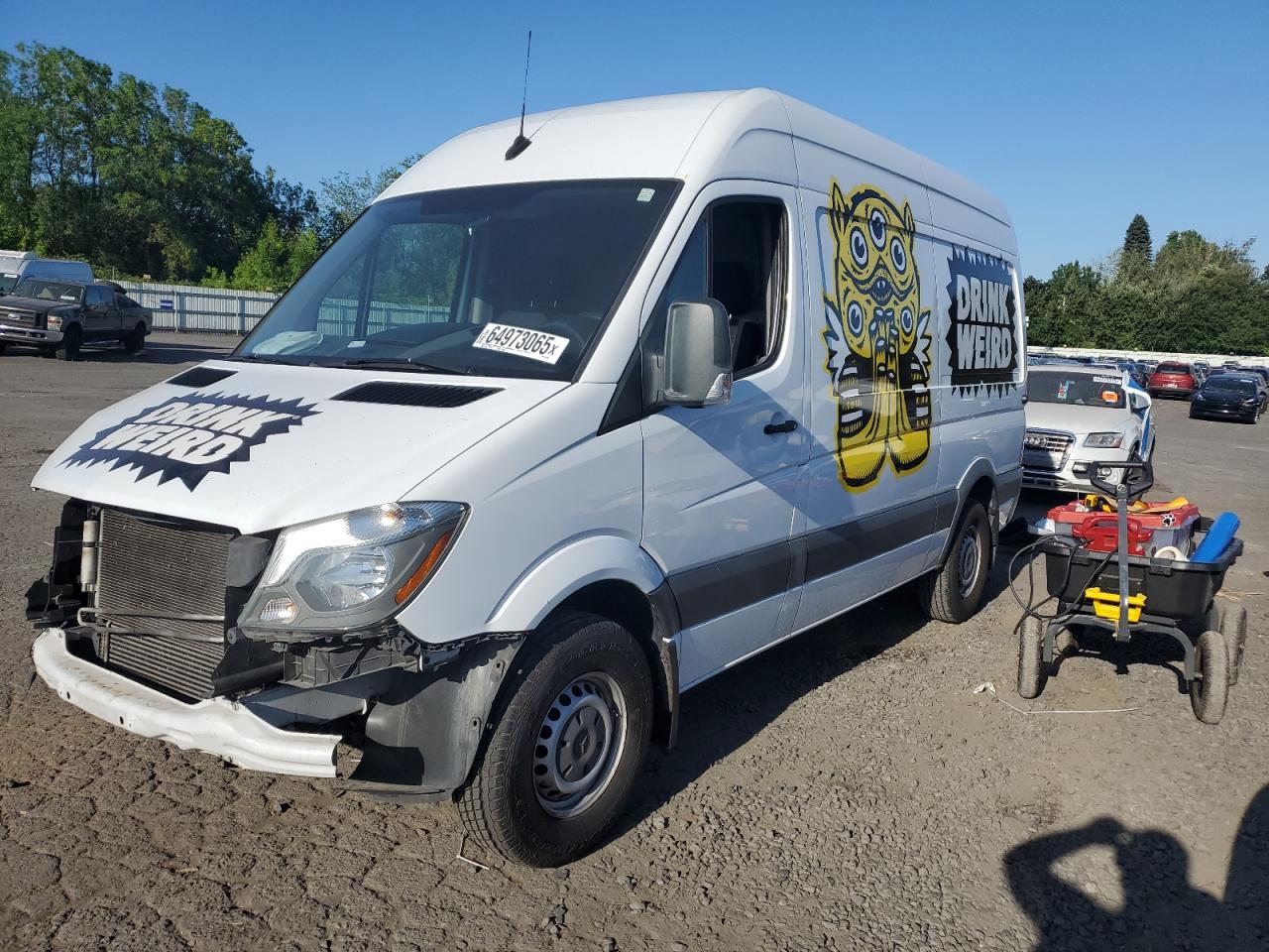 2018 Mercedes-benz Sprinter 2500 White vin: WD3PE7CD3JP620769