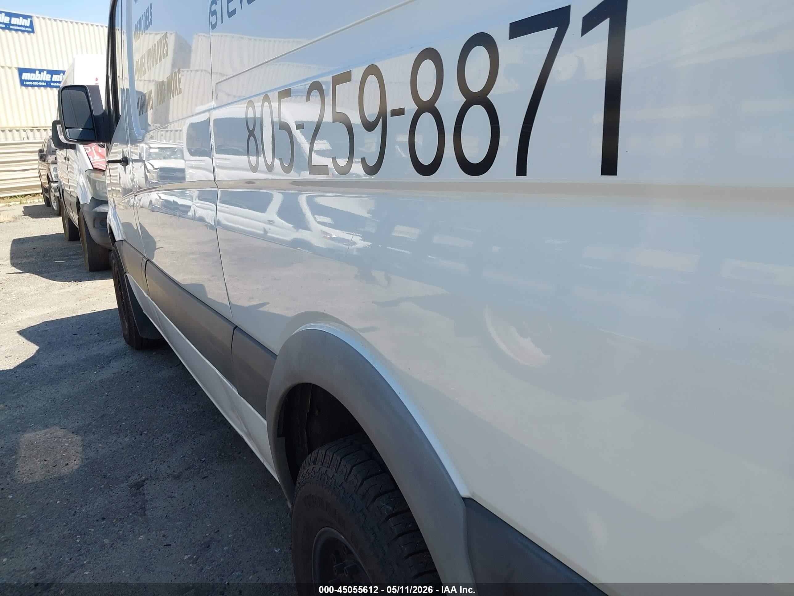 2017 Mercedes-benz Sprinter 2500 Standard Roof V6 Белый vin: WD3PE7CD6HP553286