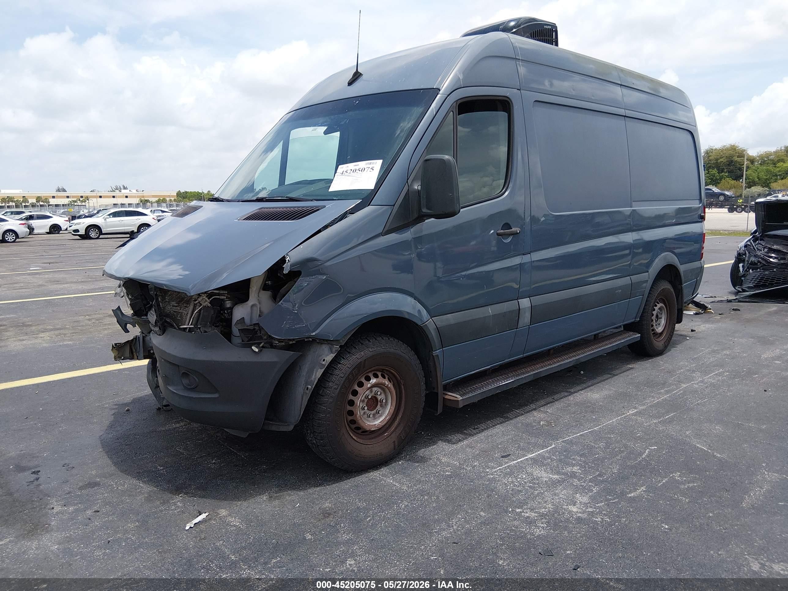 2018 Mercedes-benz Sprinter 2500 Standard Roof V6 Серый vin: WD3PE7CD6JP632981