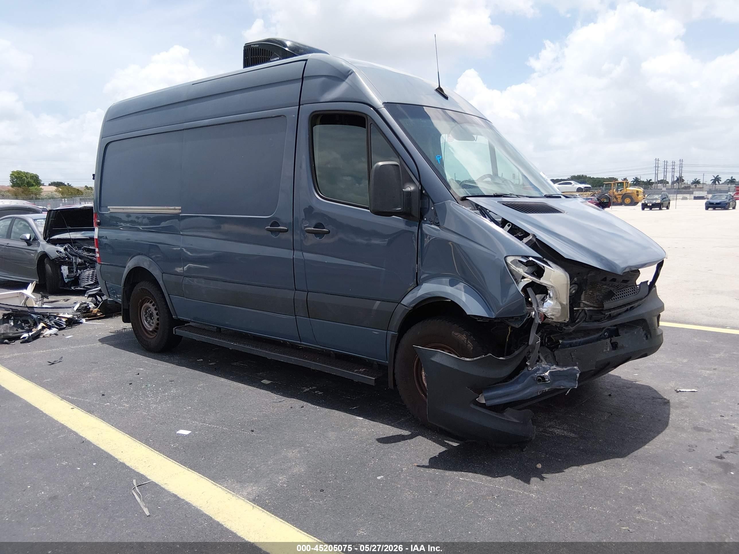 2018 Mercedes-benz Sprinter 2500 Standard Roof V6 Серый vin: WD3PE7CD6JP632981