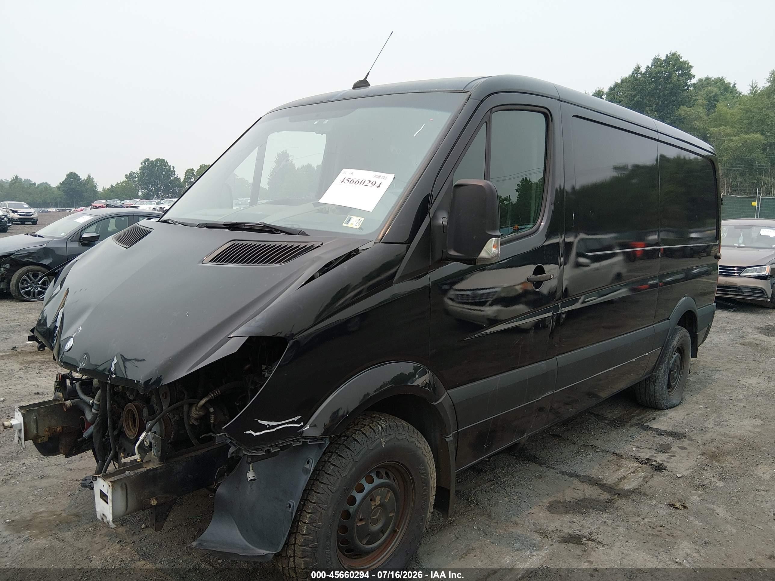 2014 Mercedes-benz Sprinter 2500 Normal Roof Черный vin: WD3PE7DC0E5902665
