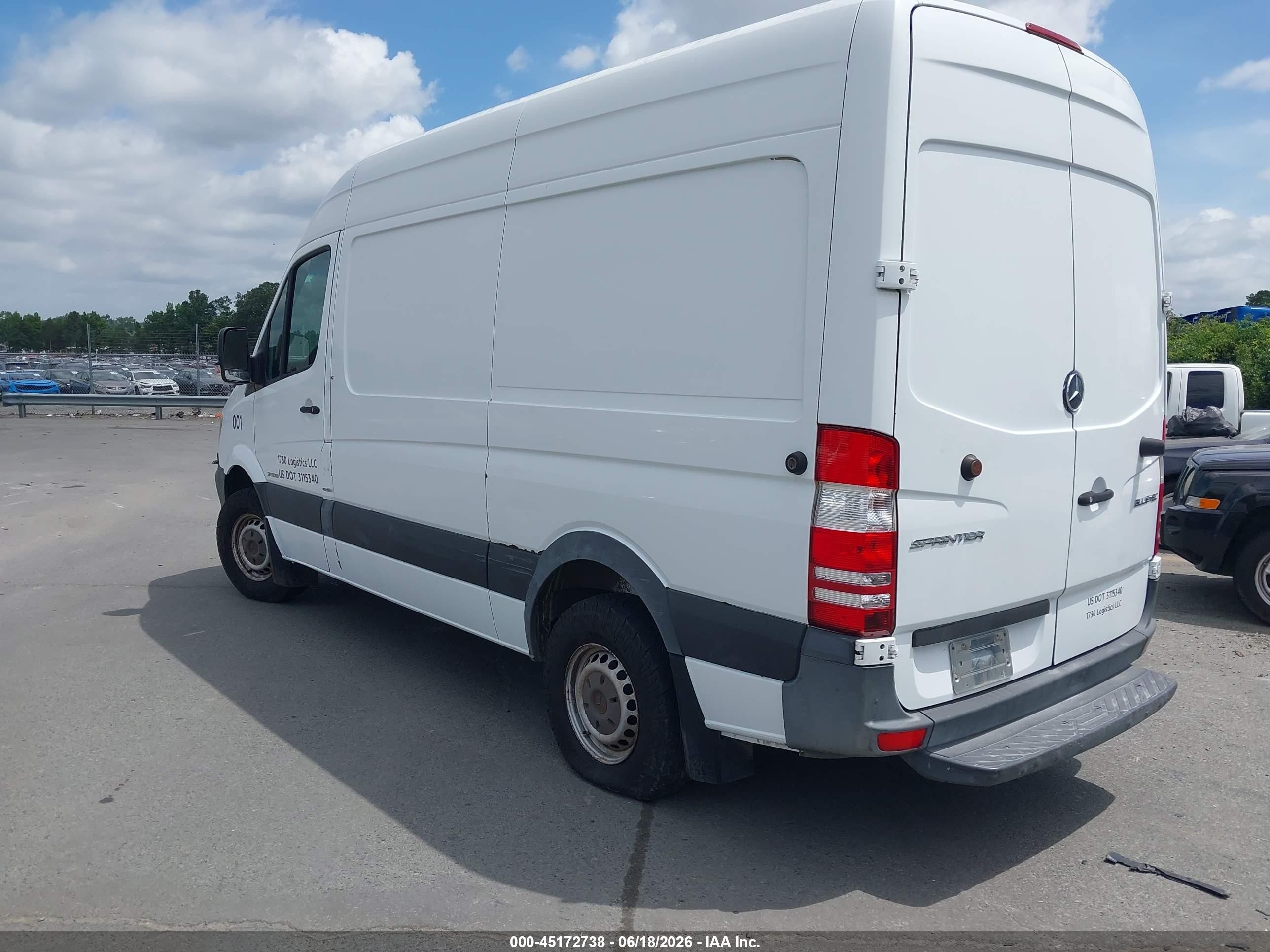 2014 Mercedes-benz Sprinter 2500 Normal Roof White vin: WD3PE7DC3E5884209