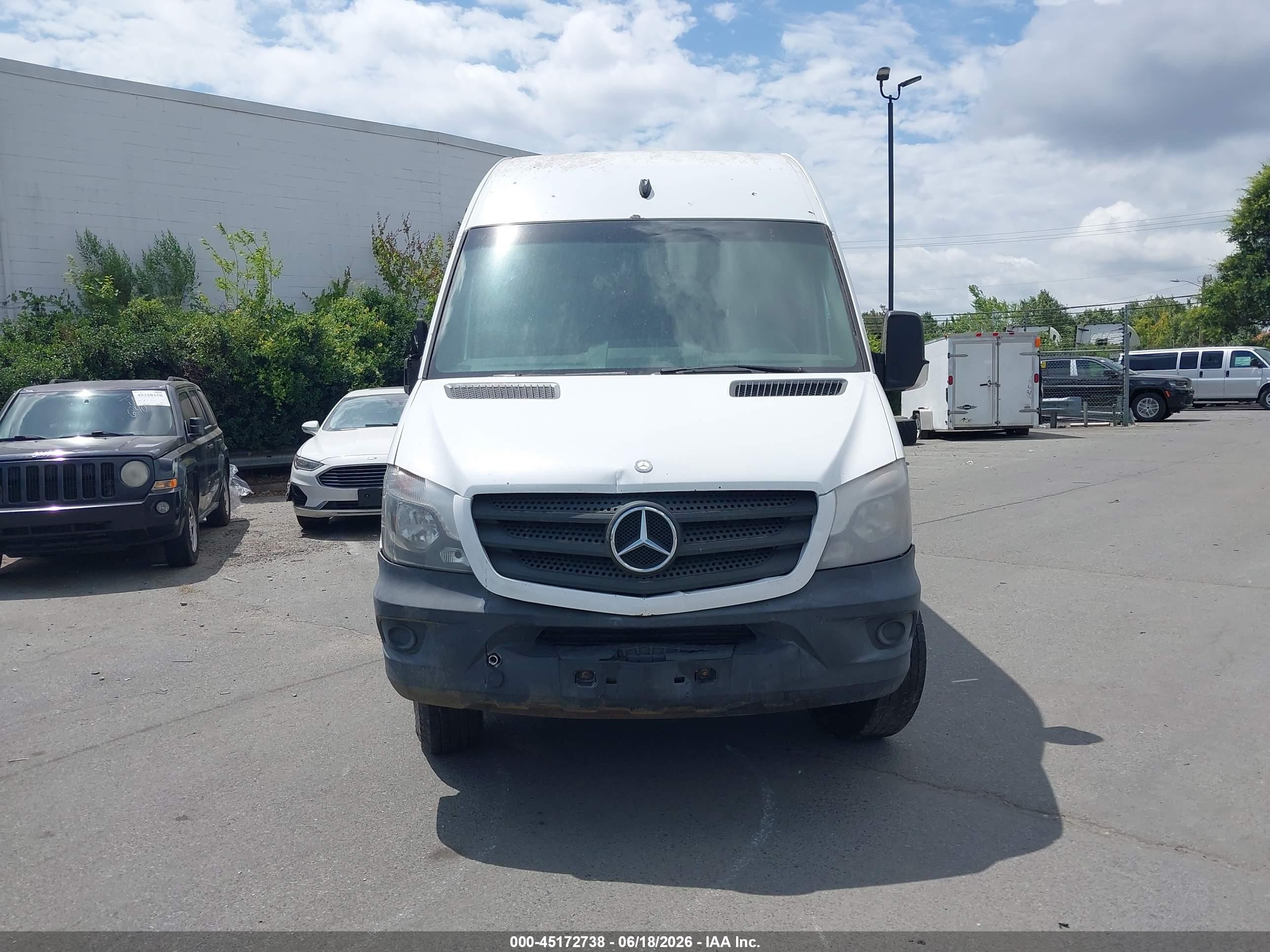 2014 Mercedes-benz Sprinter 2500 Normal Roof White vin: WD3PE7DC3E5884209