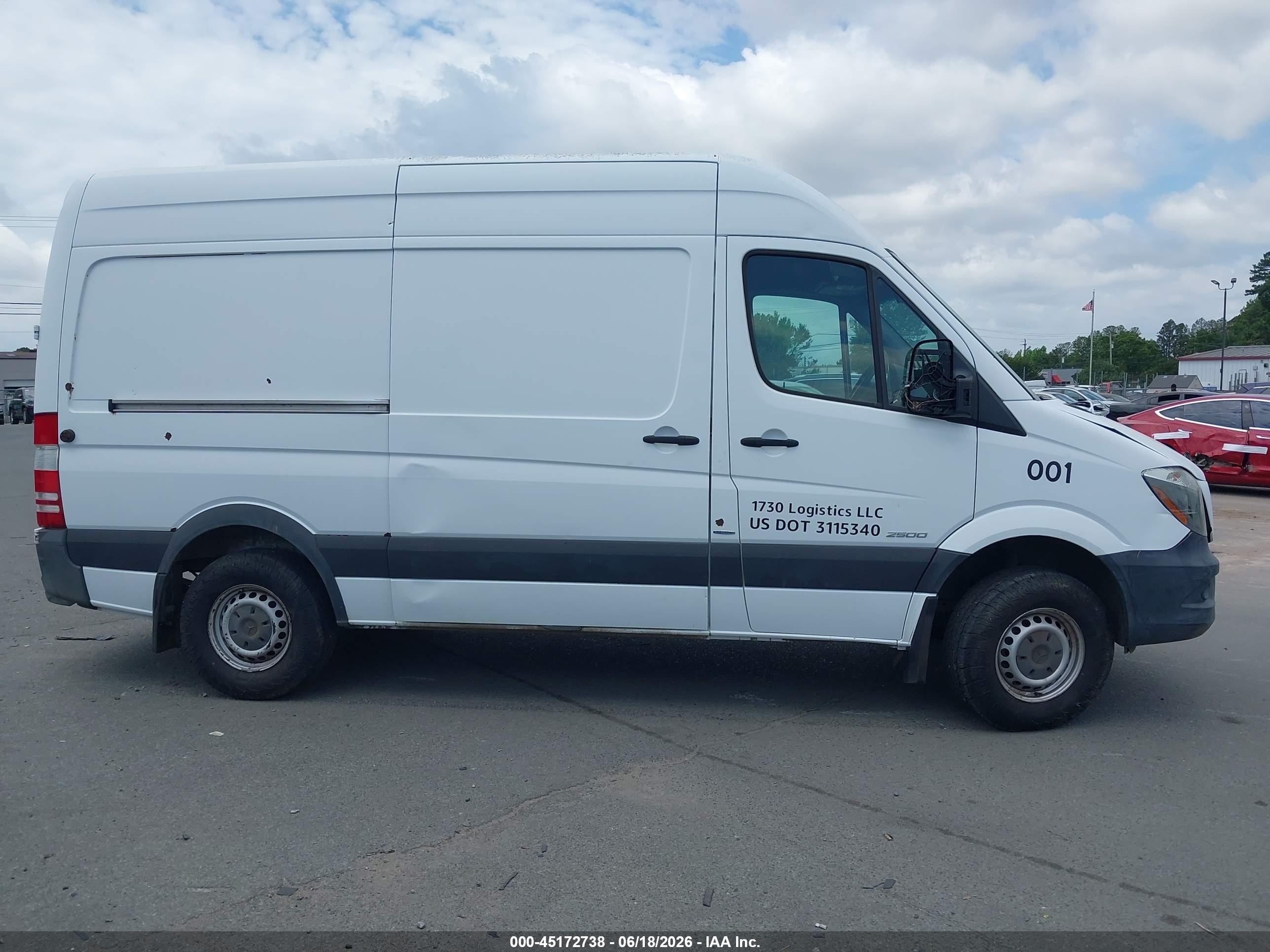 2014 Mercedes-benz Sprinter 2500 Normal Roof White vin: WD3PE7DC3E5884209