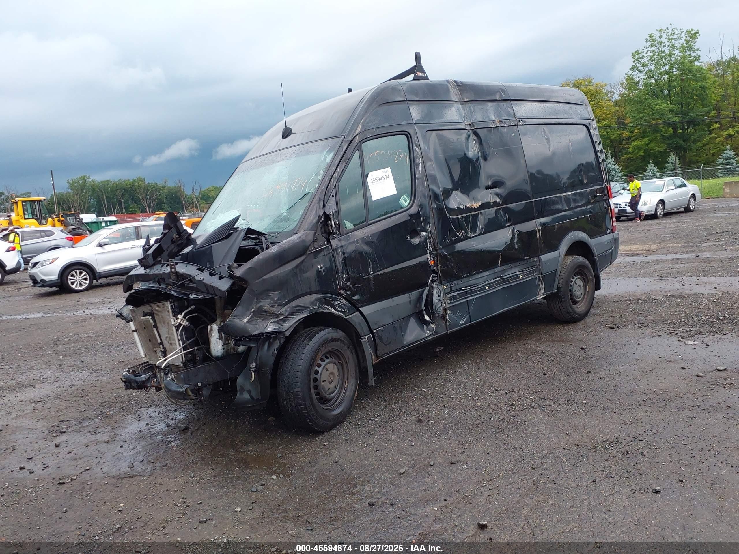 2015 Mercedes-benz Sprinter 2500 Normal Roof Черный vin: WD3PE7DC8FP118384