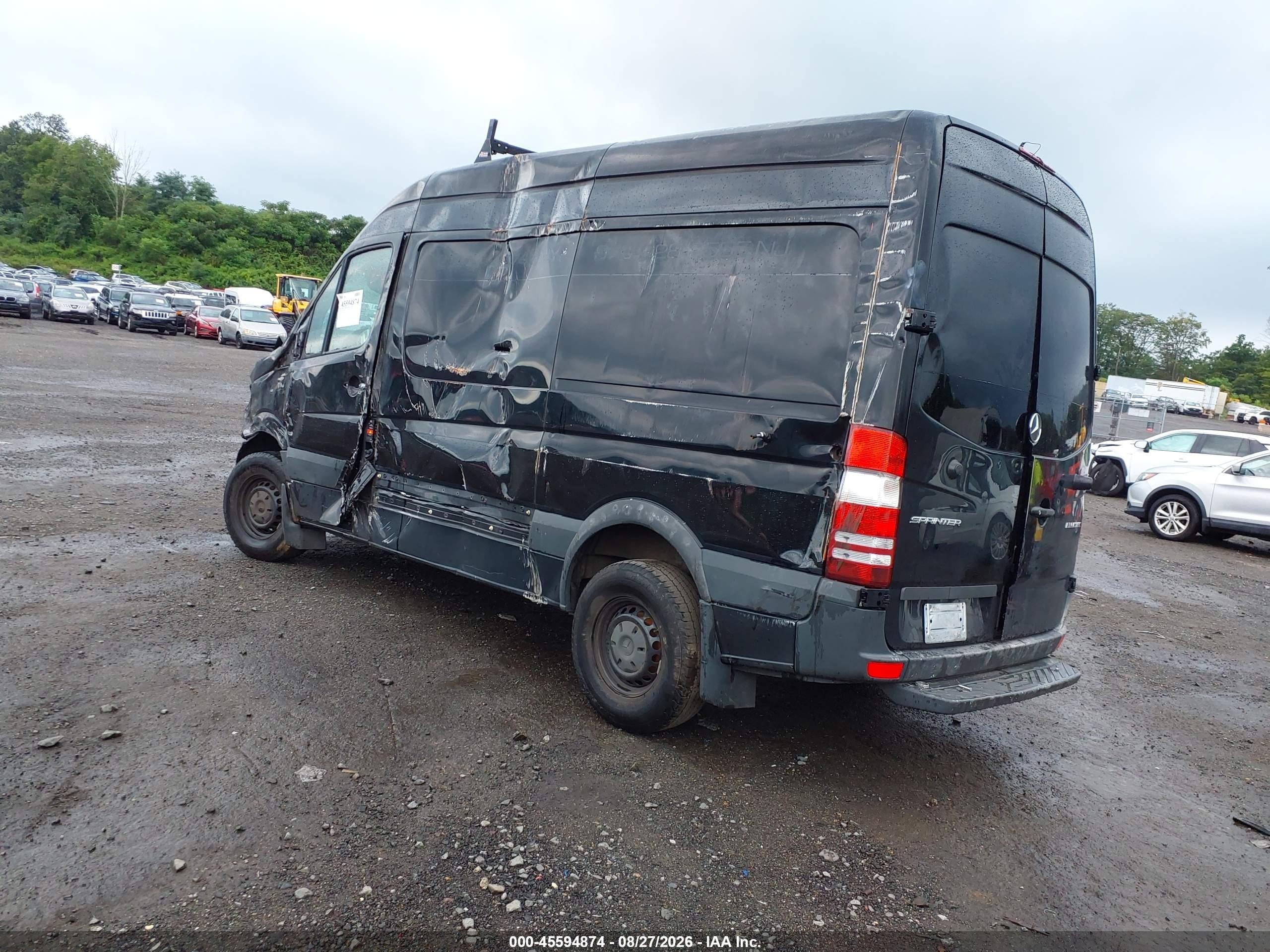 2015 Mercedes-benz Sprinter 2500 Normal Roof Черный vin: WD3PE7DC8FP118384
