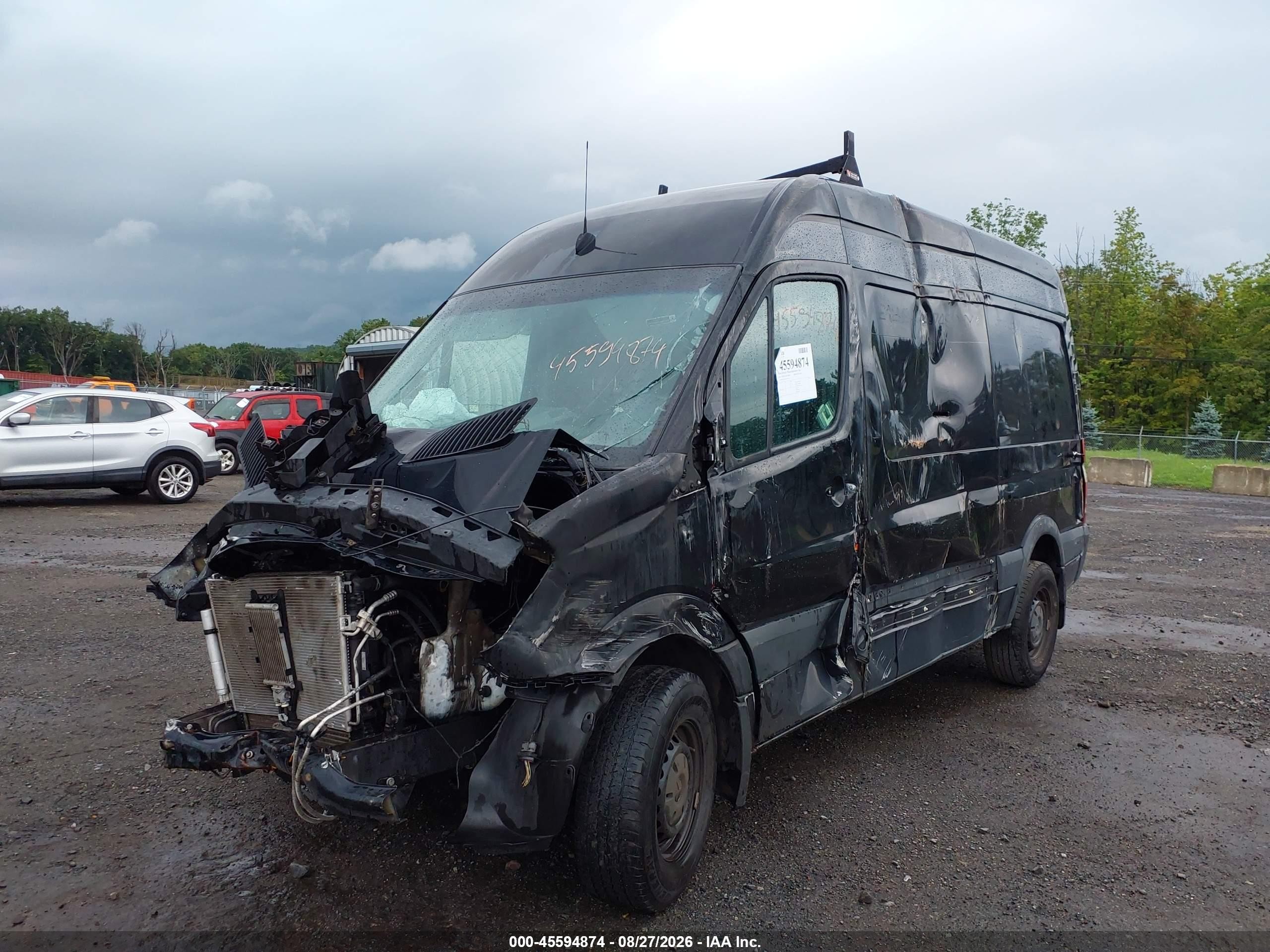 2015 Mercedes-benz Sprinter 2500 Normal Roof Черный vin: WD3PE7DC8FP118384