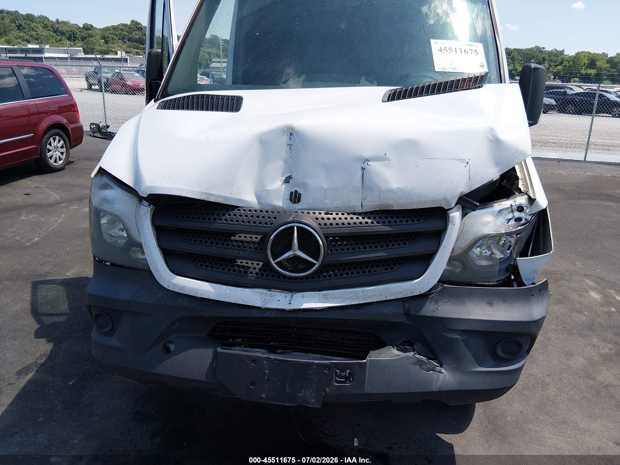 2015 Mercedes-benz Sprinter 2500 Normal Roof White vin: WD3PE7DC9F5993498