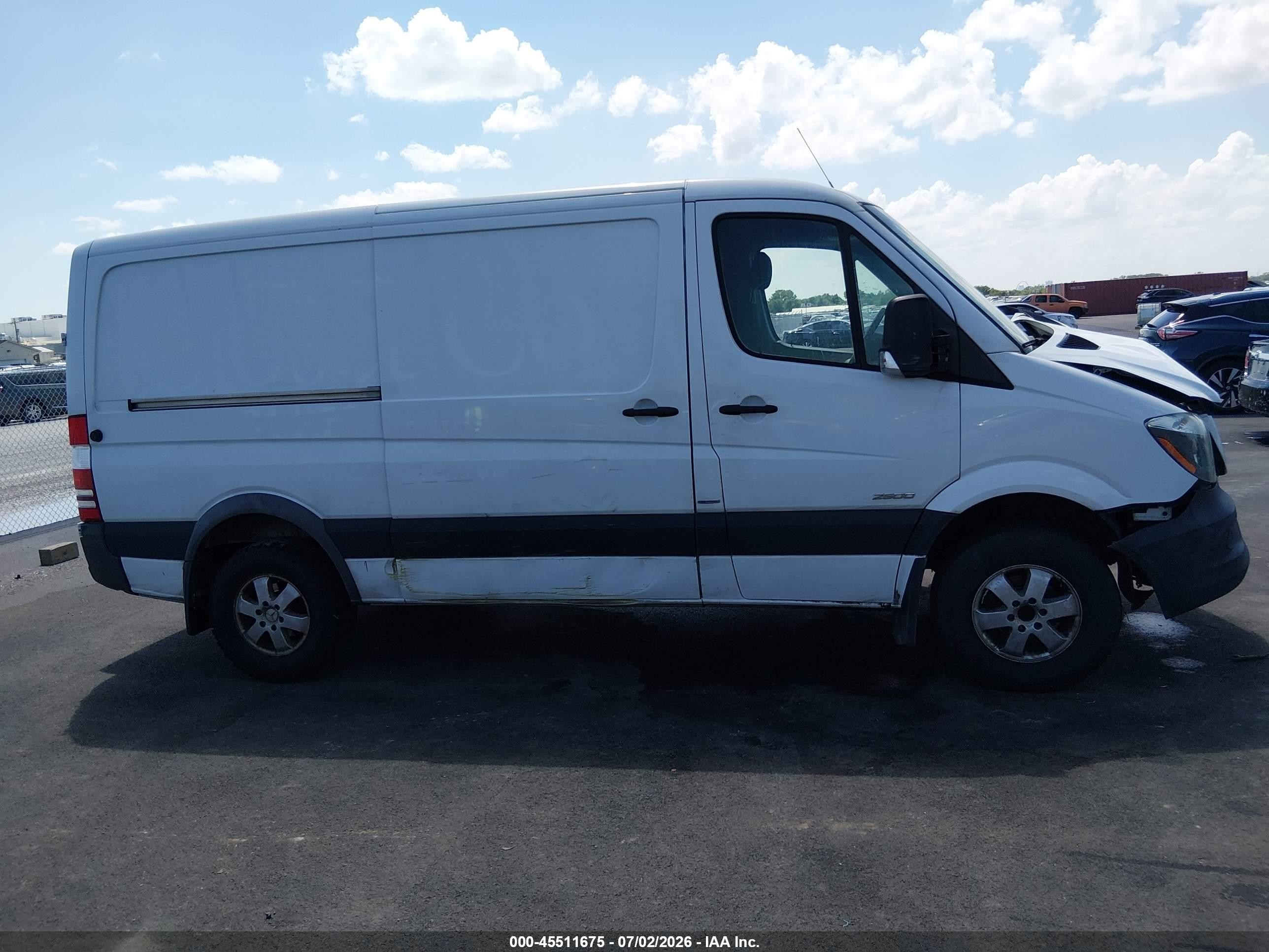 2015 Mercedes-benz Sprinter 2500 Normal Roof White vin: WD3PE7DC9F5993498