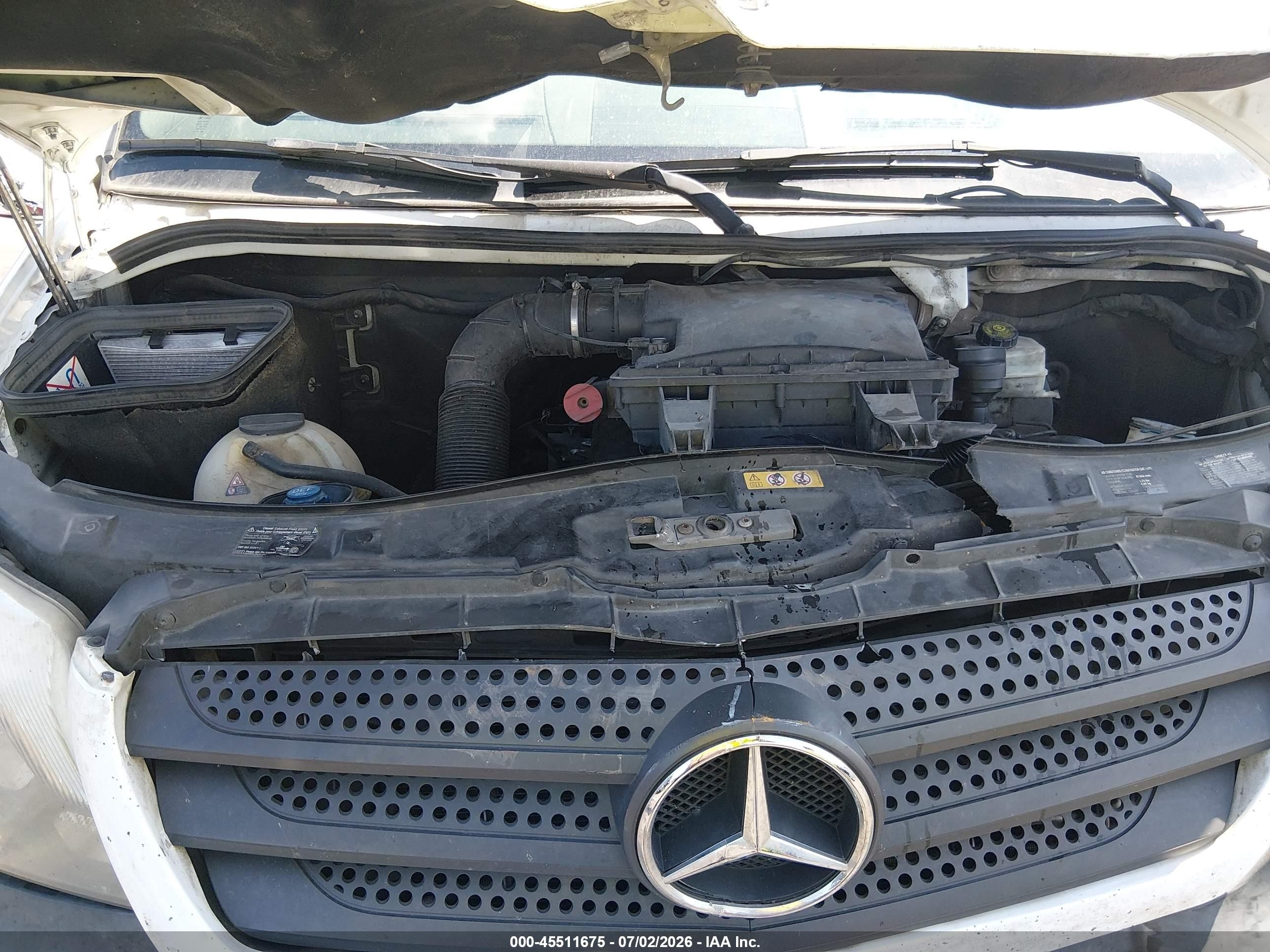 2015 Mercedes-benz Sprinter 2500 Normal Roof White vin: WD3PE7DC9F5993498