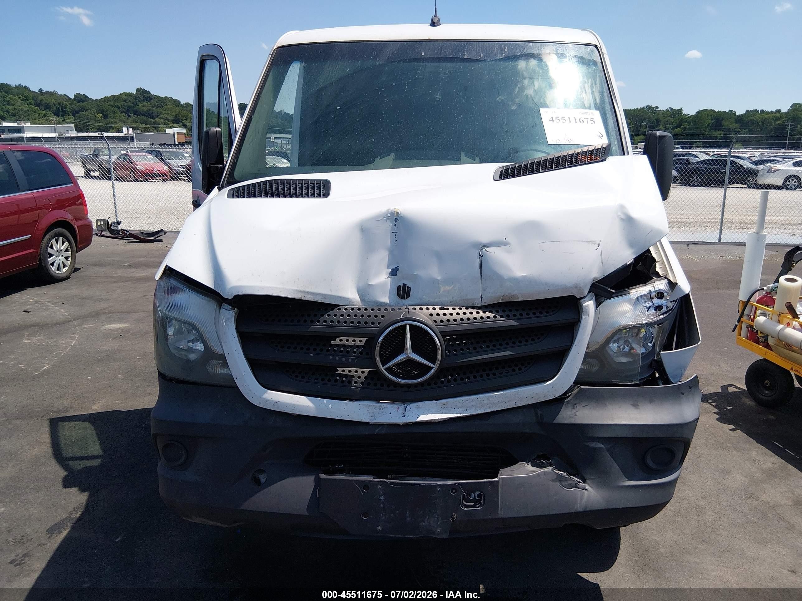 2015 Mercedes-benz Sprinter 2500 Normal Roof White vin: WD3PE7DC9F5993498