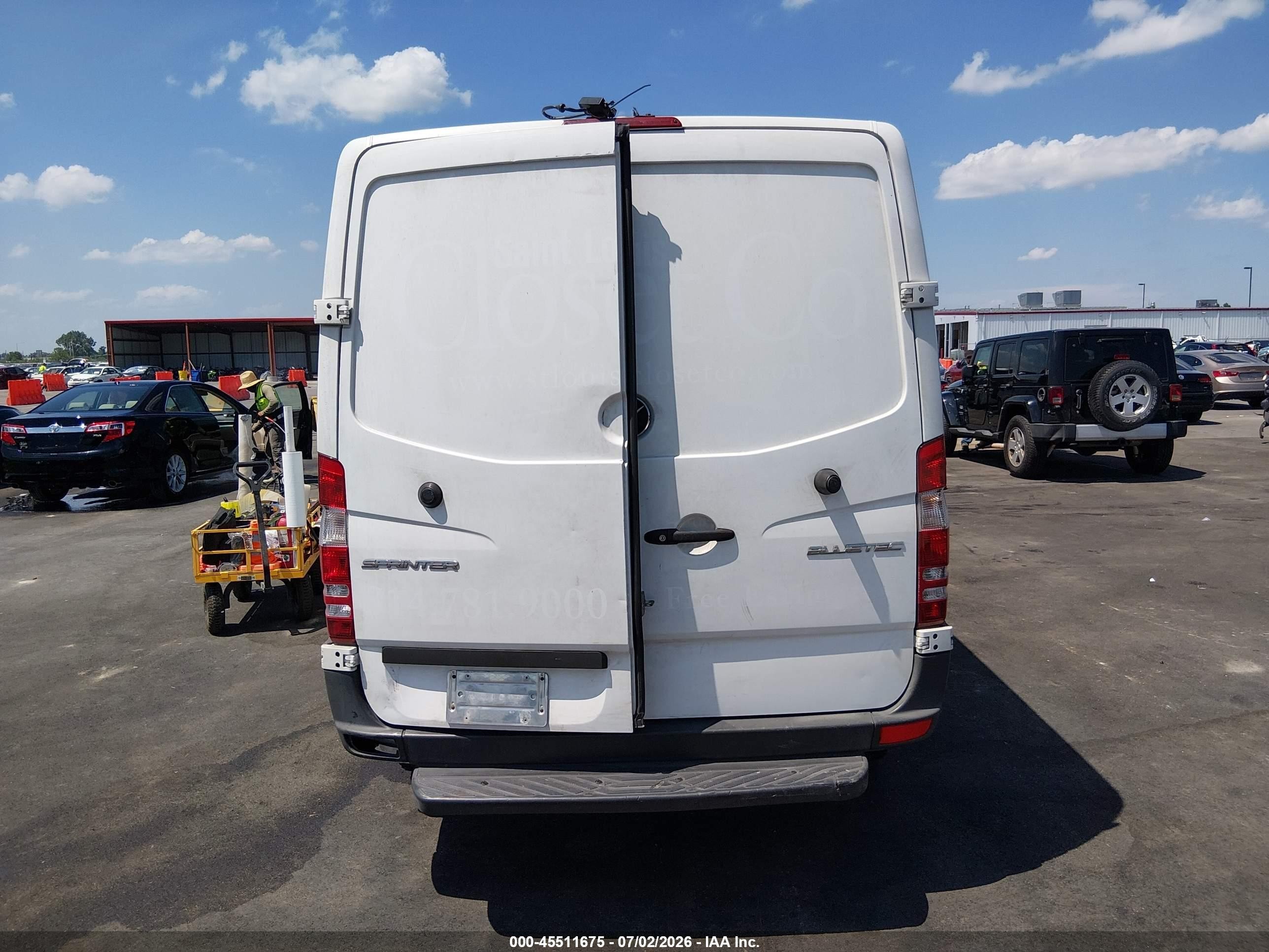 2015 Mercedes-benz Sprinter 2500 Normal Roof White vin: WD3PE7DC9F5993498