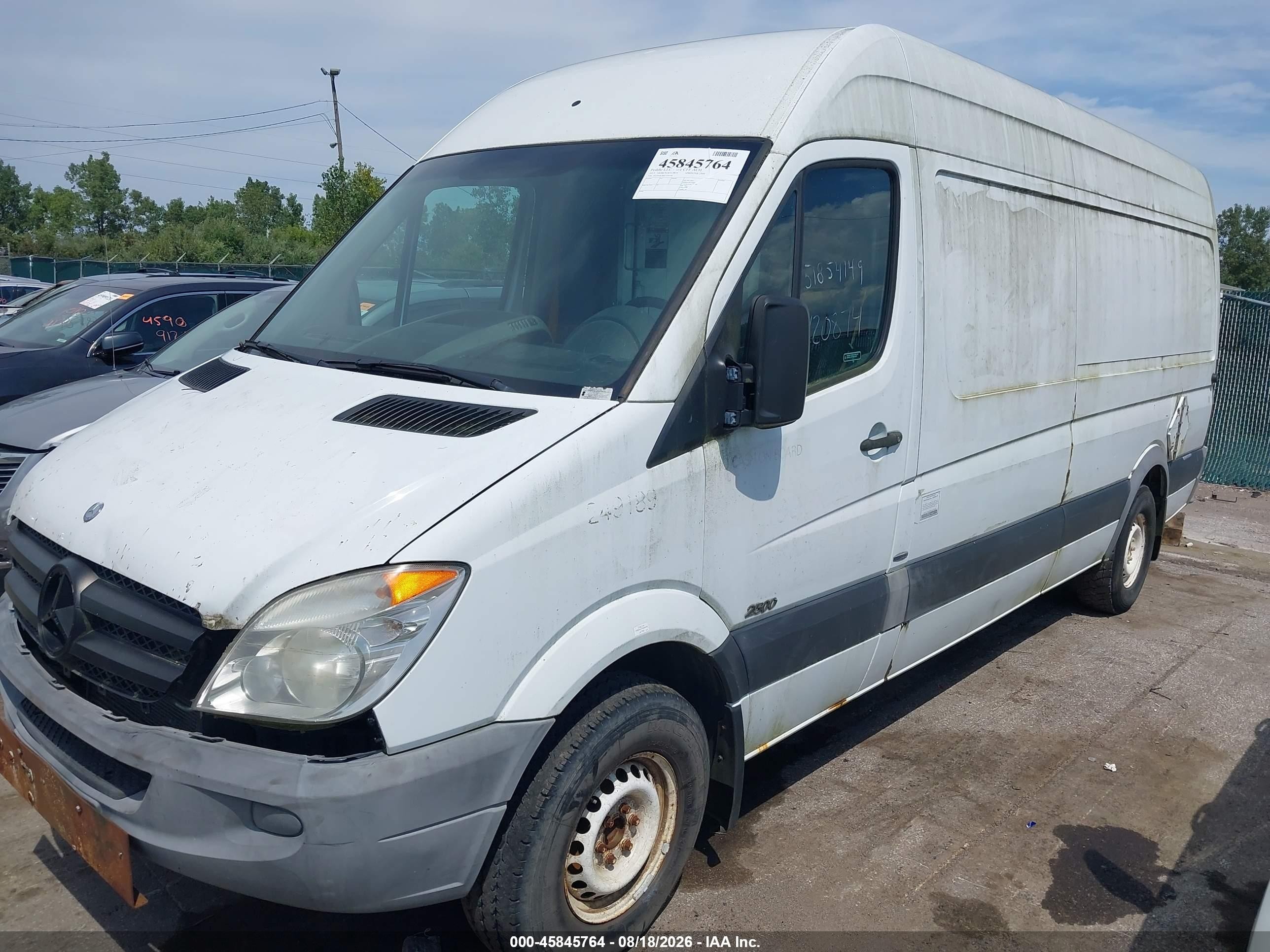 2012 Mercedes-benz Sprinter 2500 High Roof White vin: WD3PE8CB0C5704146