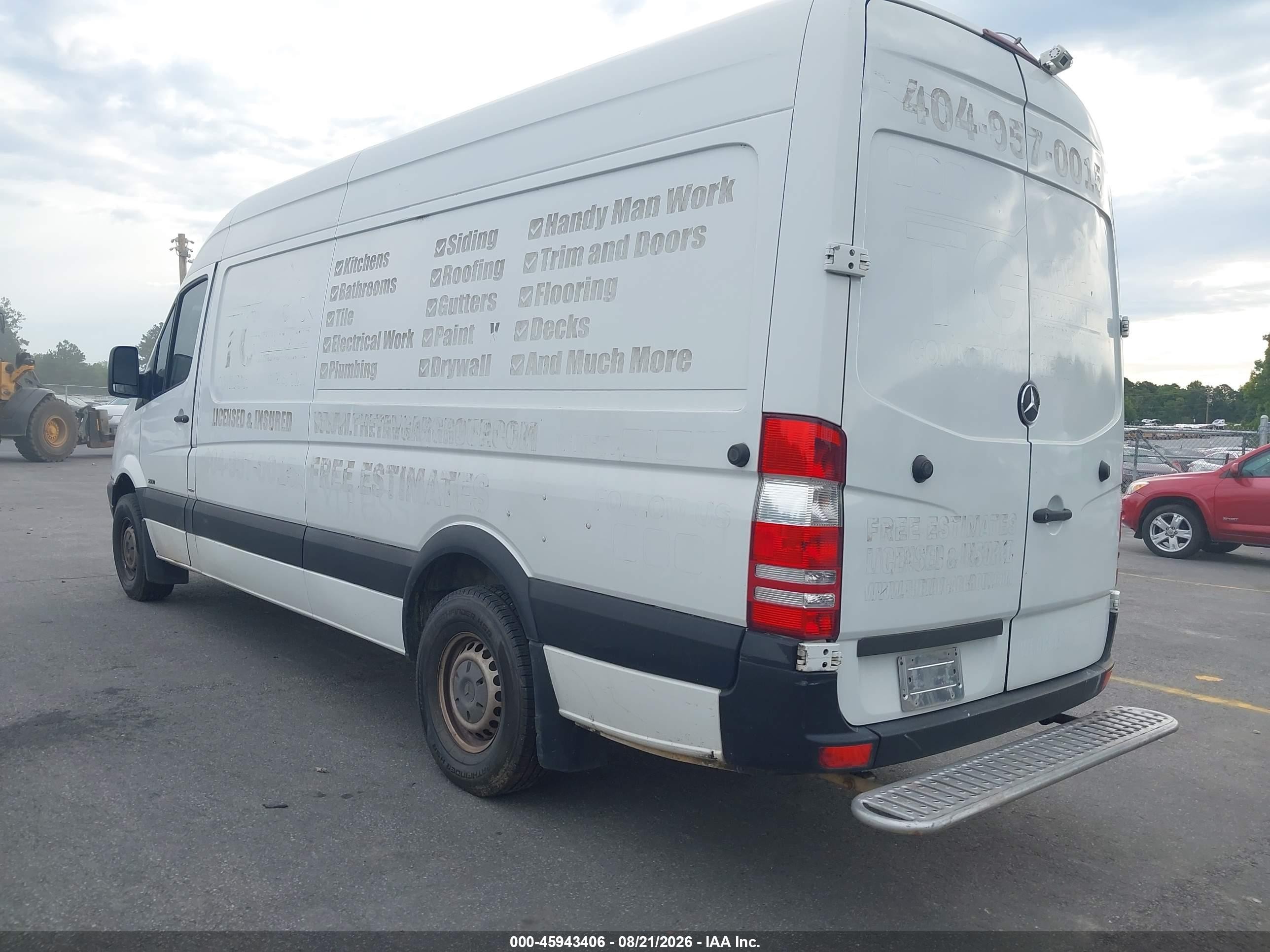 2012 Mercedes-benz Sprinter 2500 High Roof White vin: WD3PE8CB2C5685857