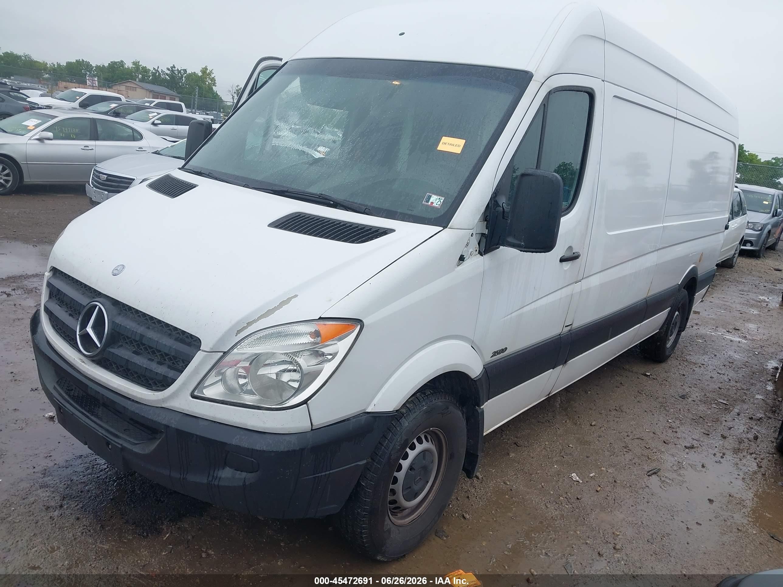 2012 Mercedes-benz Sprinter 2500 High Roof White vin: WD3PE8CB4C5706787