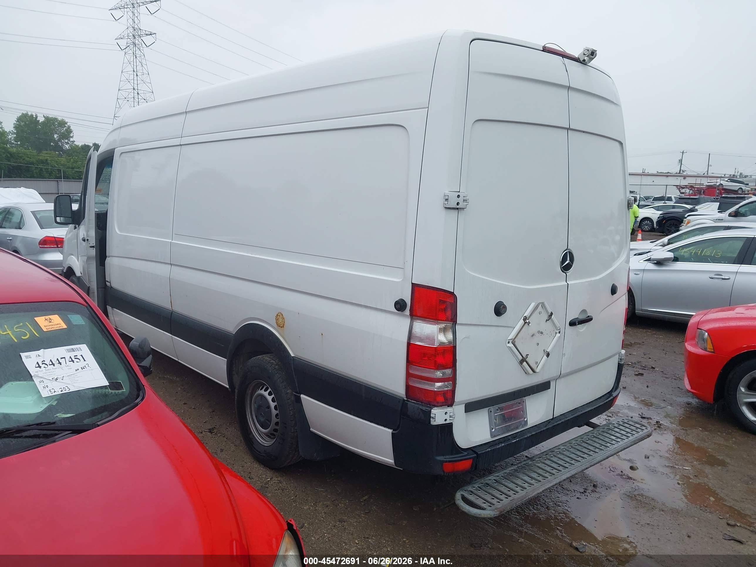 2012 Mercedes-benz Sprinter 2500 High Roof White vin: WD3PE8CB4C5706787