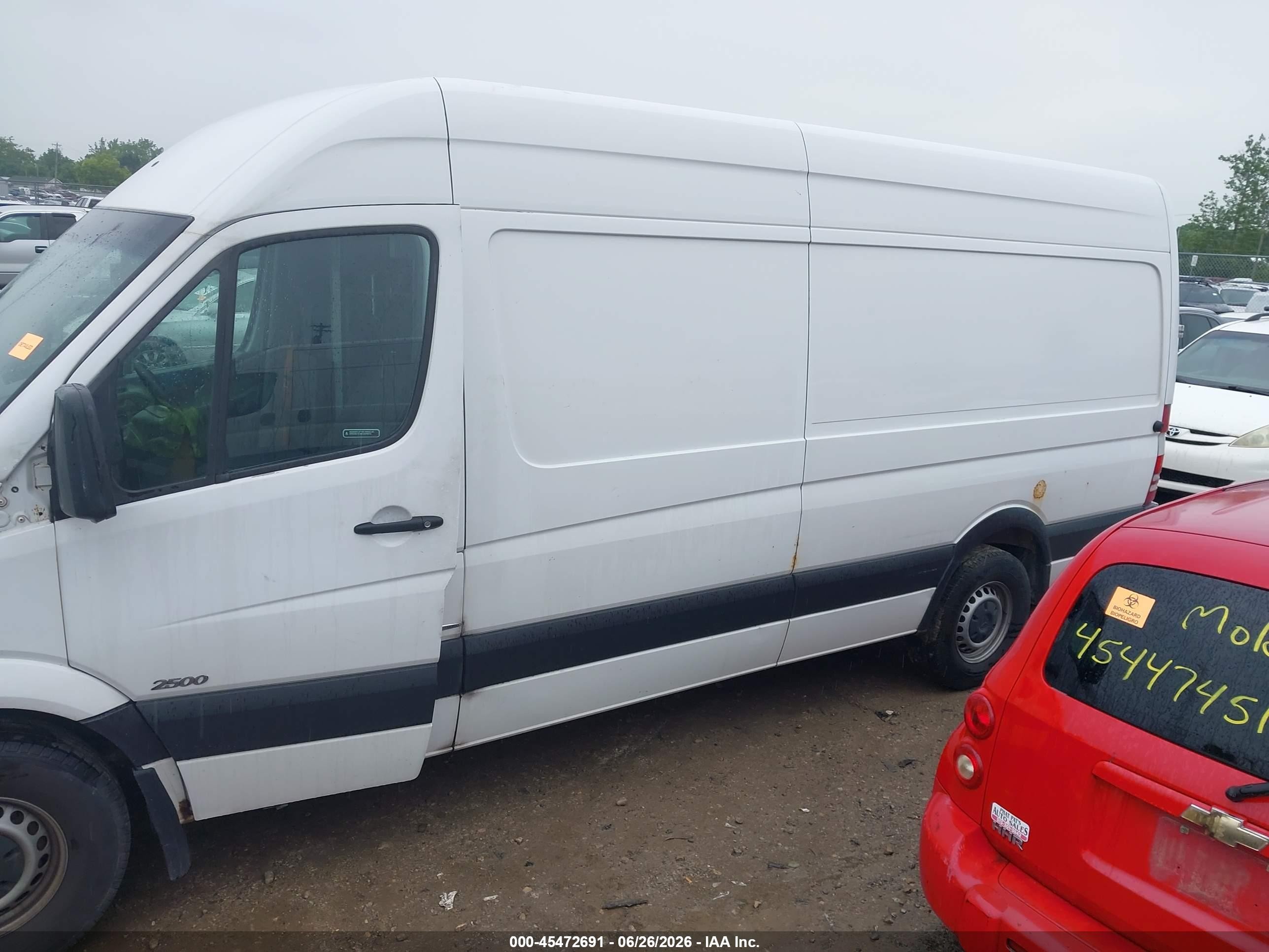 2012 Mercedes-benz Sprinter 2500 High Roof White vin: WD3PE8CB4C5706787