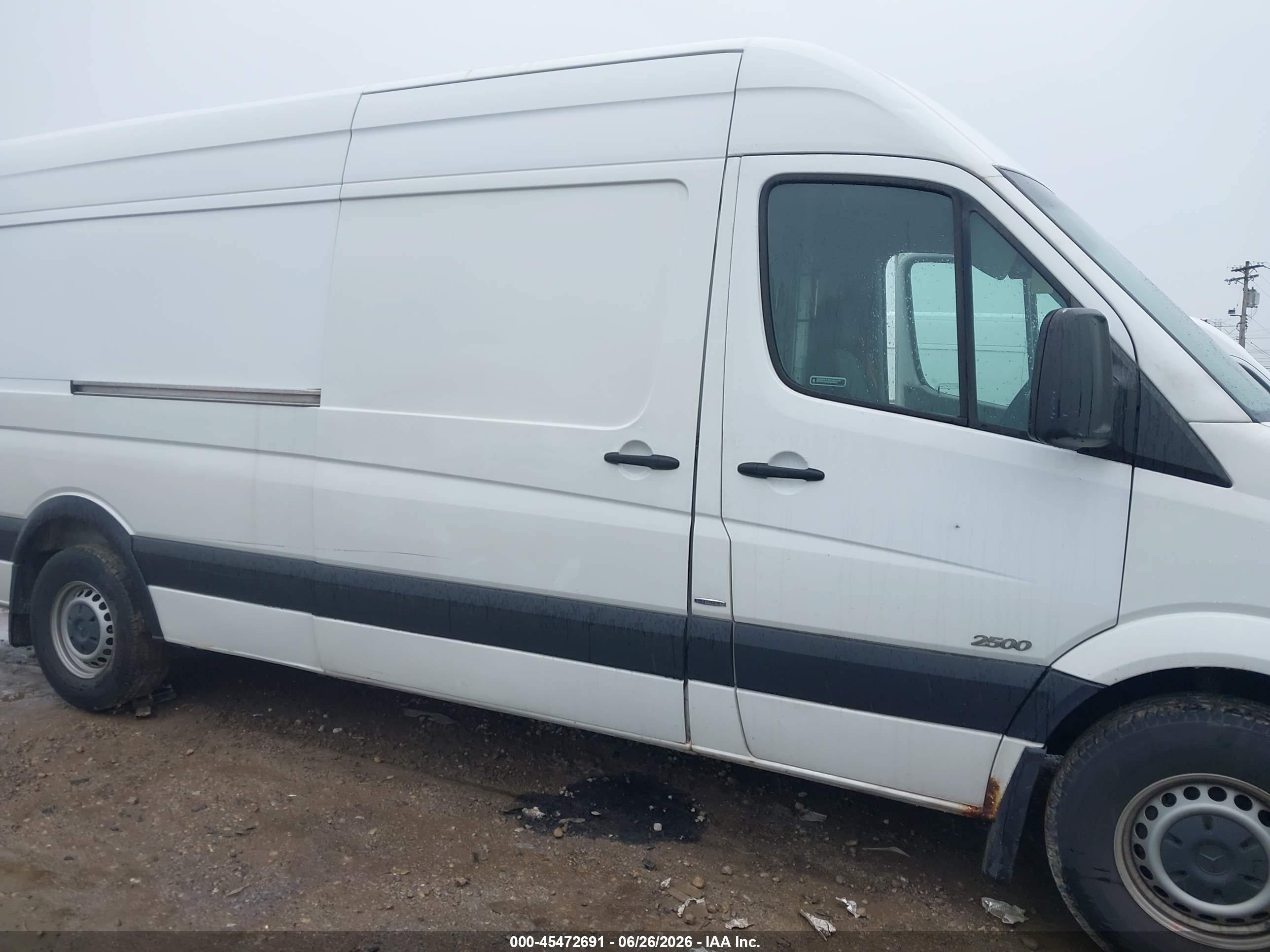 2012 Mercedes-benz Sprinter 2500 High Roof White vin: WD3PE8CB4C5706787