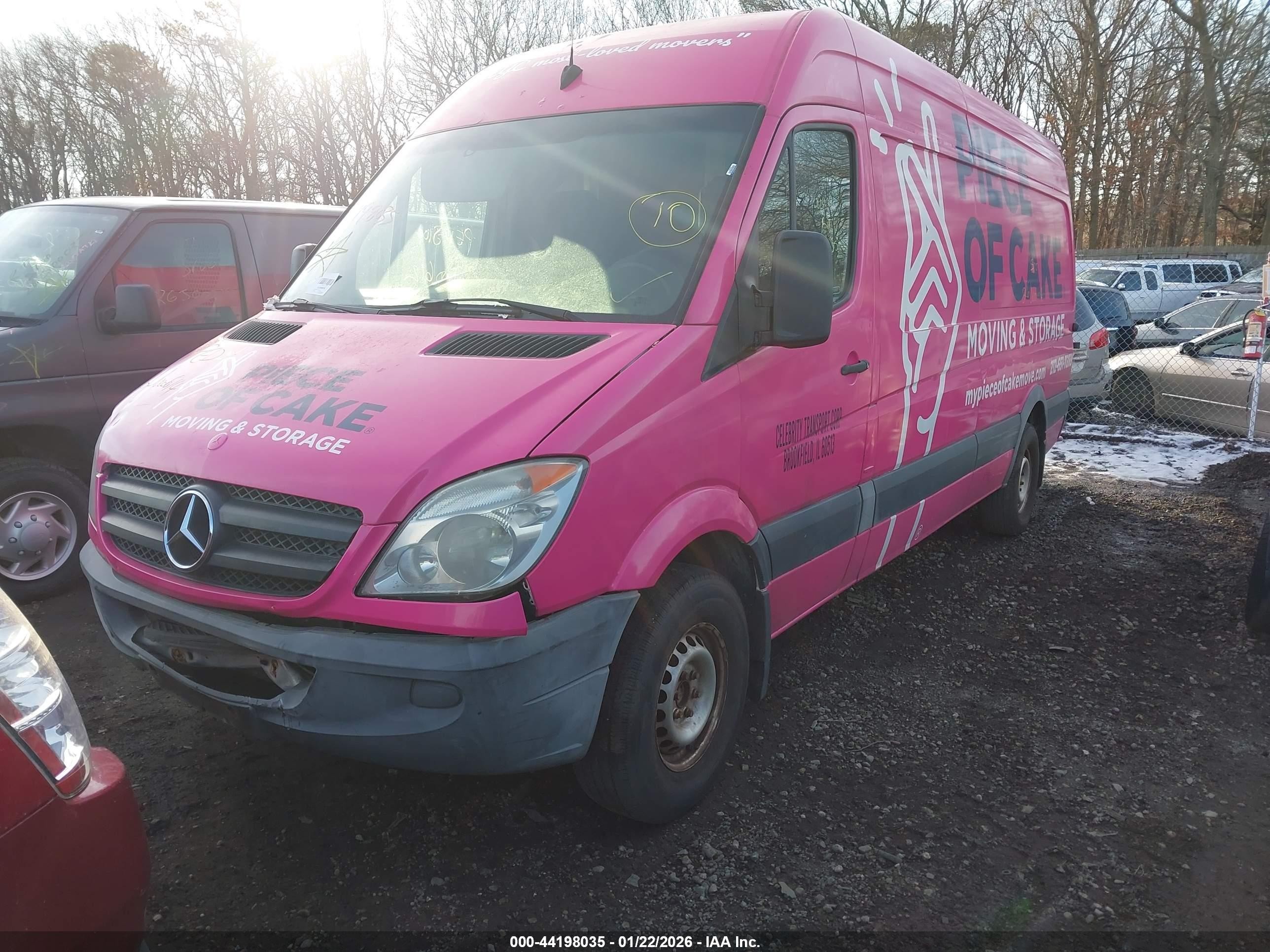 2012 Mercedes-benz Sprinter 2500 High Roof Pink vin: WD3PE8CB9C5613215