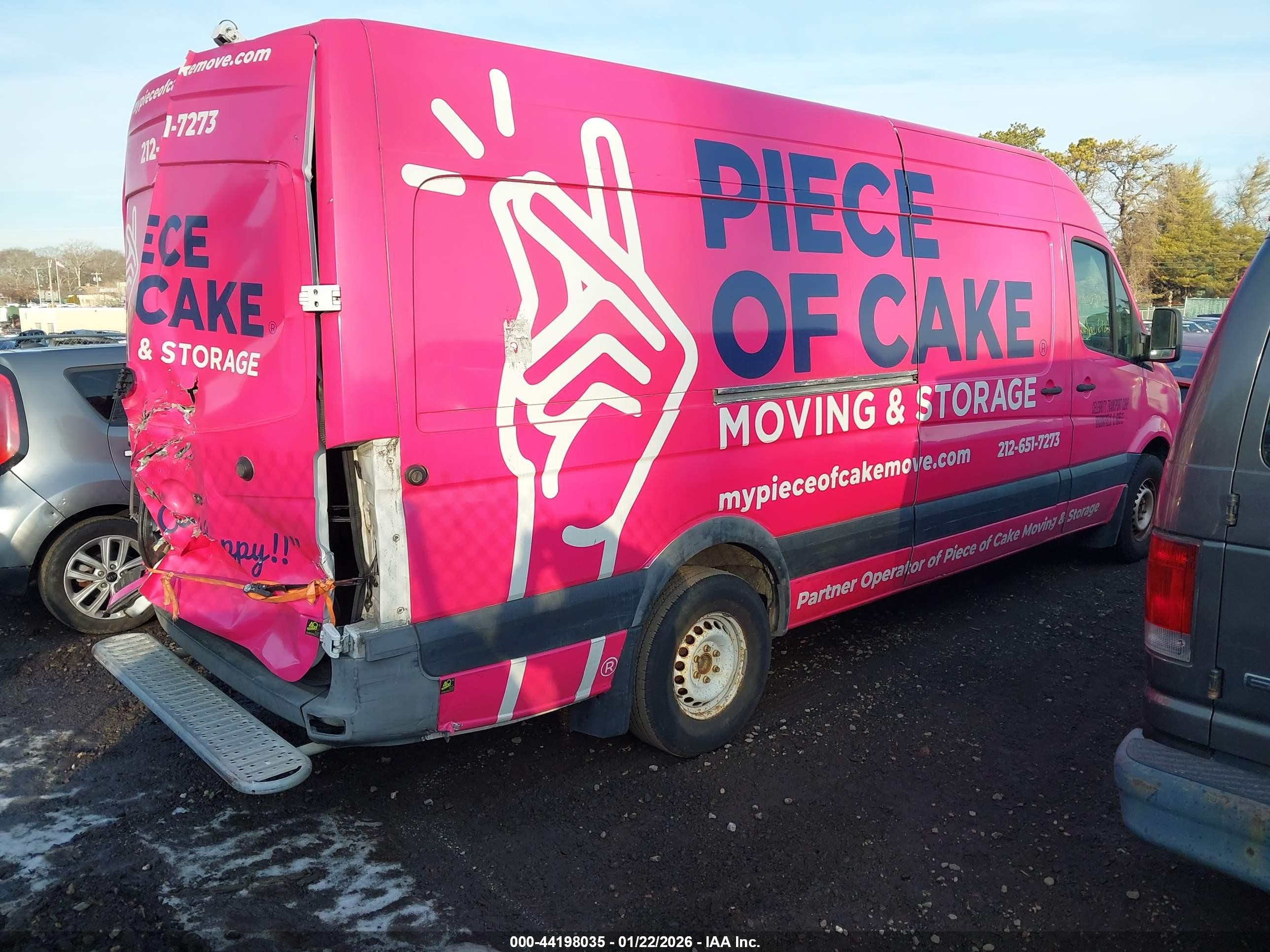 2012 Mercedes-benz Sprinter 2500 High Roof Pink vin: WD3PE8CB9C5613215
