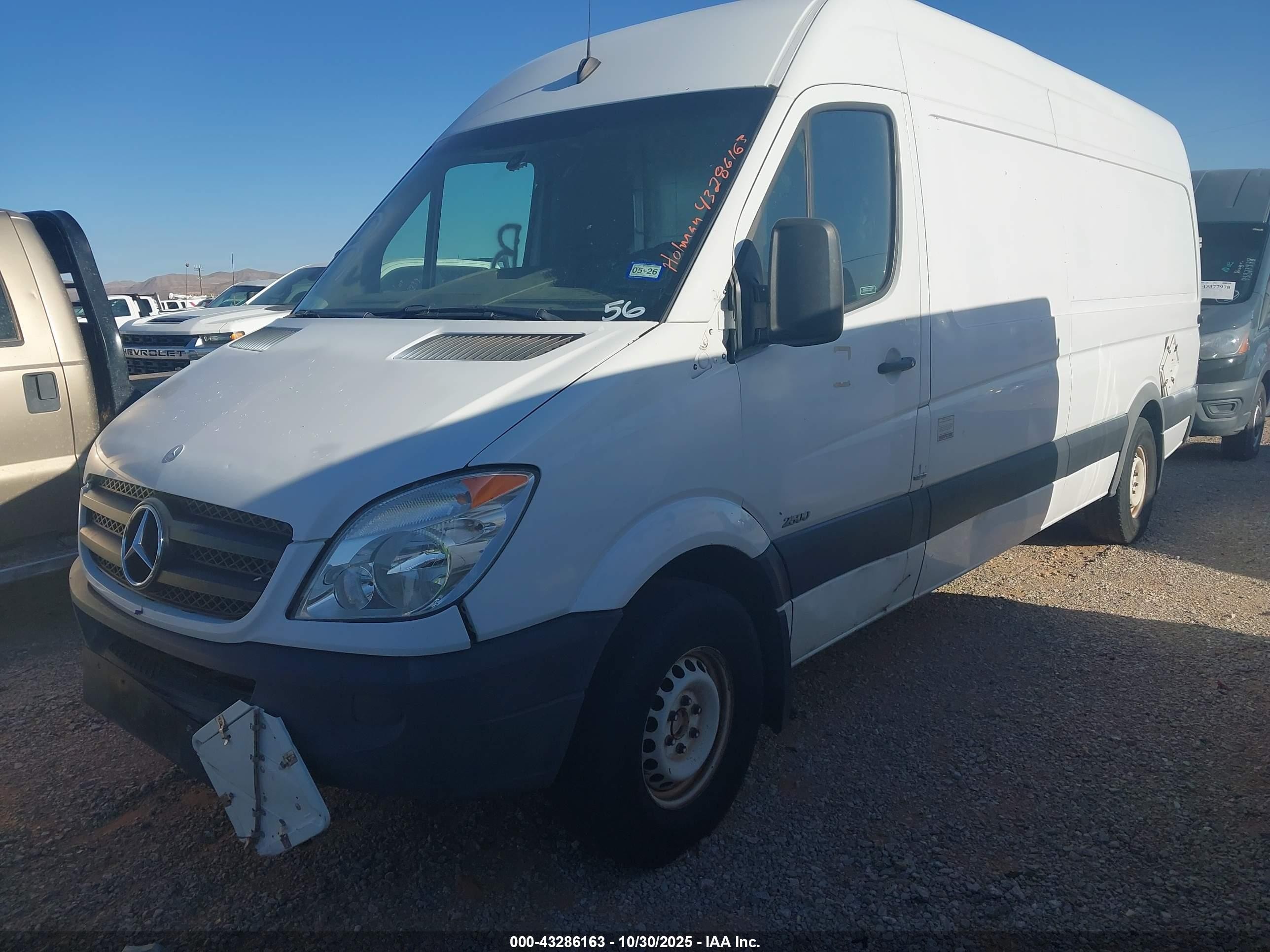 2011 Mercedes-benz Sprinter 2500 High Roof White vin: WD3PE8CBXB5567229