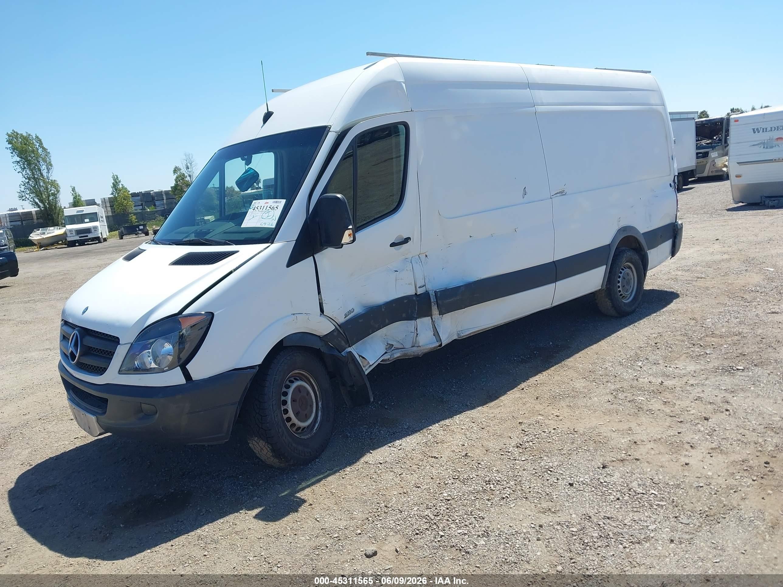 2012 Mercedes-benz Sprinter 2500 High Roof White vin: WD3PE8CC2C5679419