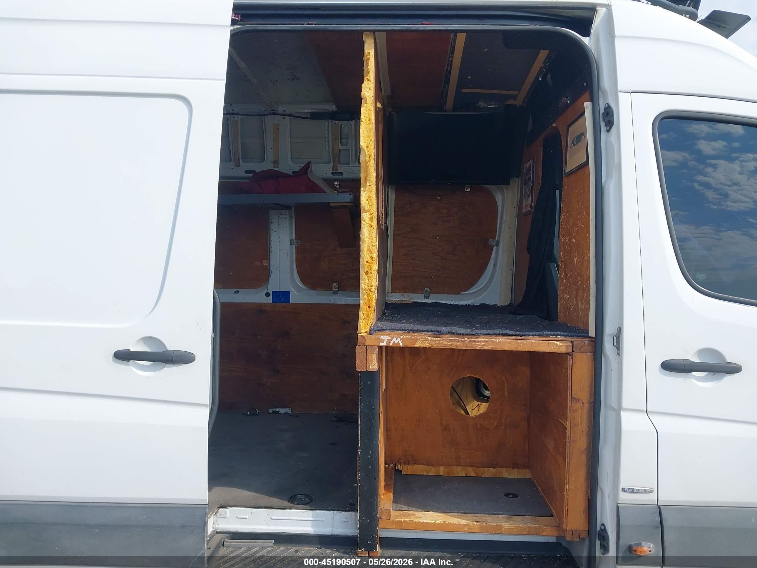 2013 Mercedes-benz Sprinter 2500 High Roof White vin: WD3PE8CC5D5785767