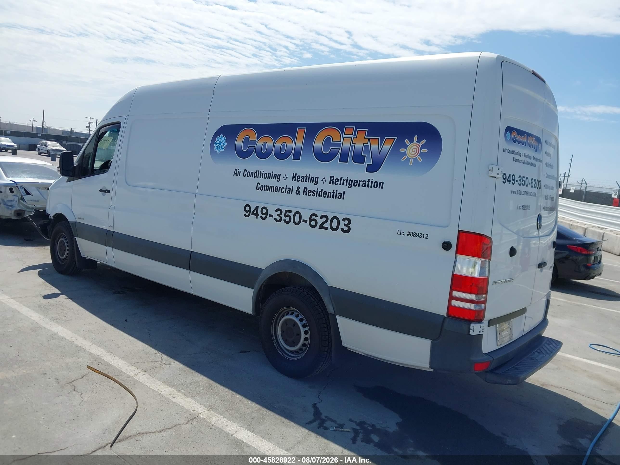 2015 Mercedes-benz Sprinter 2500 High Roof White vin: WD3PE8CC6FP105995