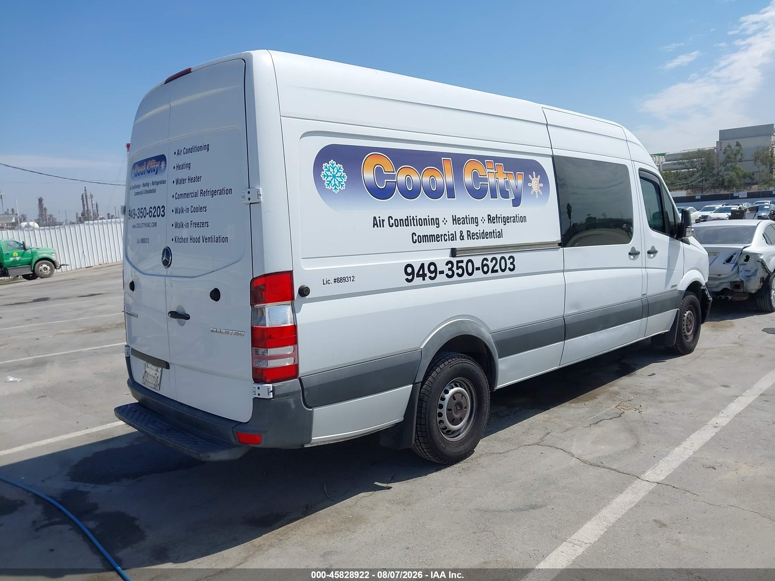 2015 Mercedes-benz Sprinter 2500 High Roof White vin: WD3PE8CC6FP105995