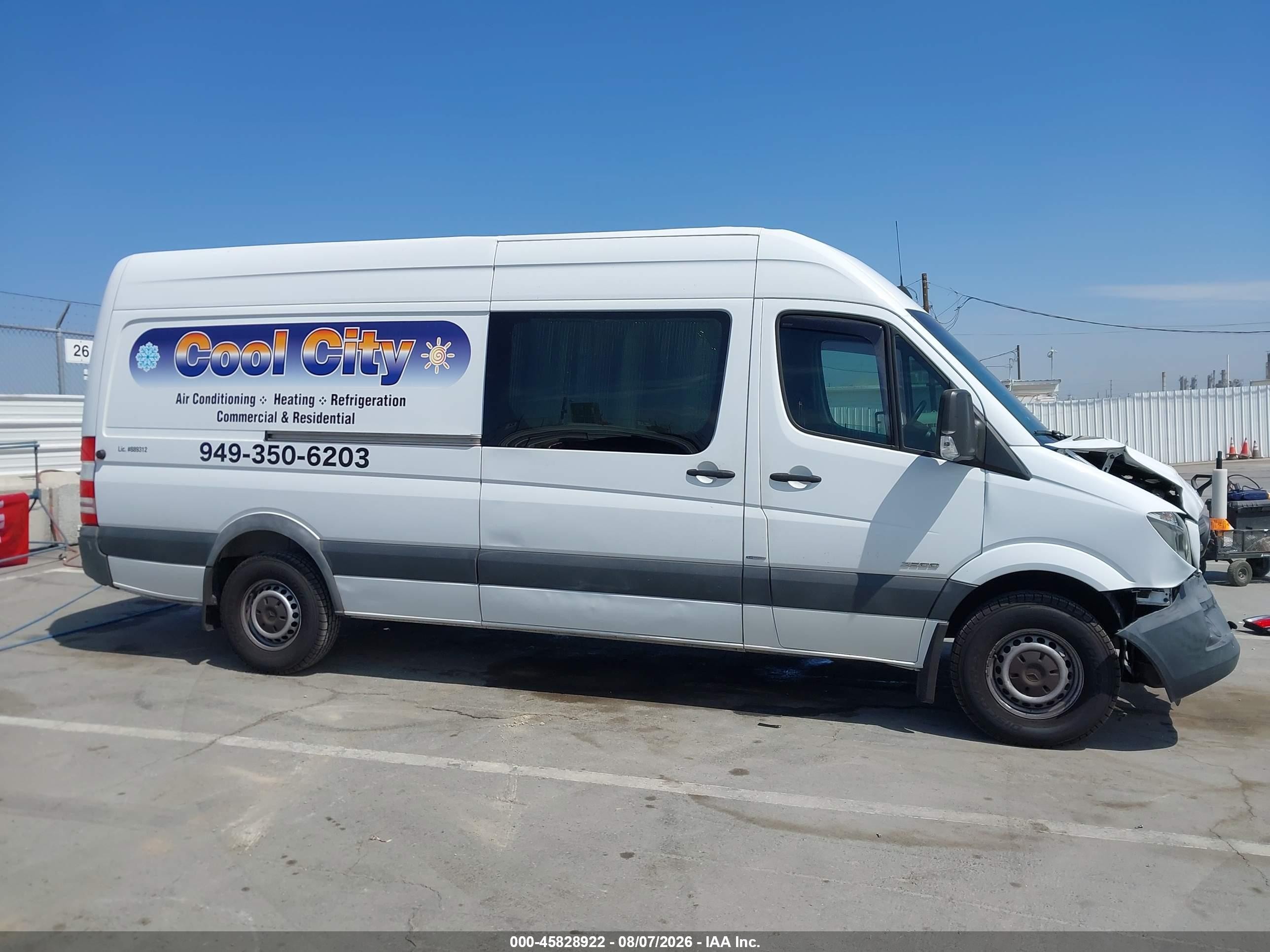 2015 Mercedes-benz Sprinter 2500 High Roof White vin: WD3PE8CC6FP105995