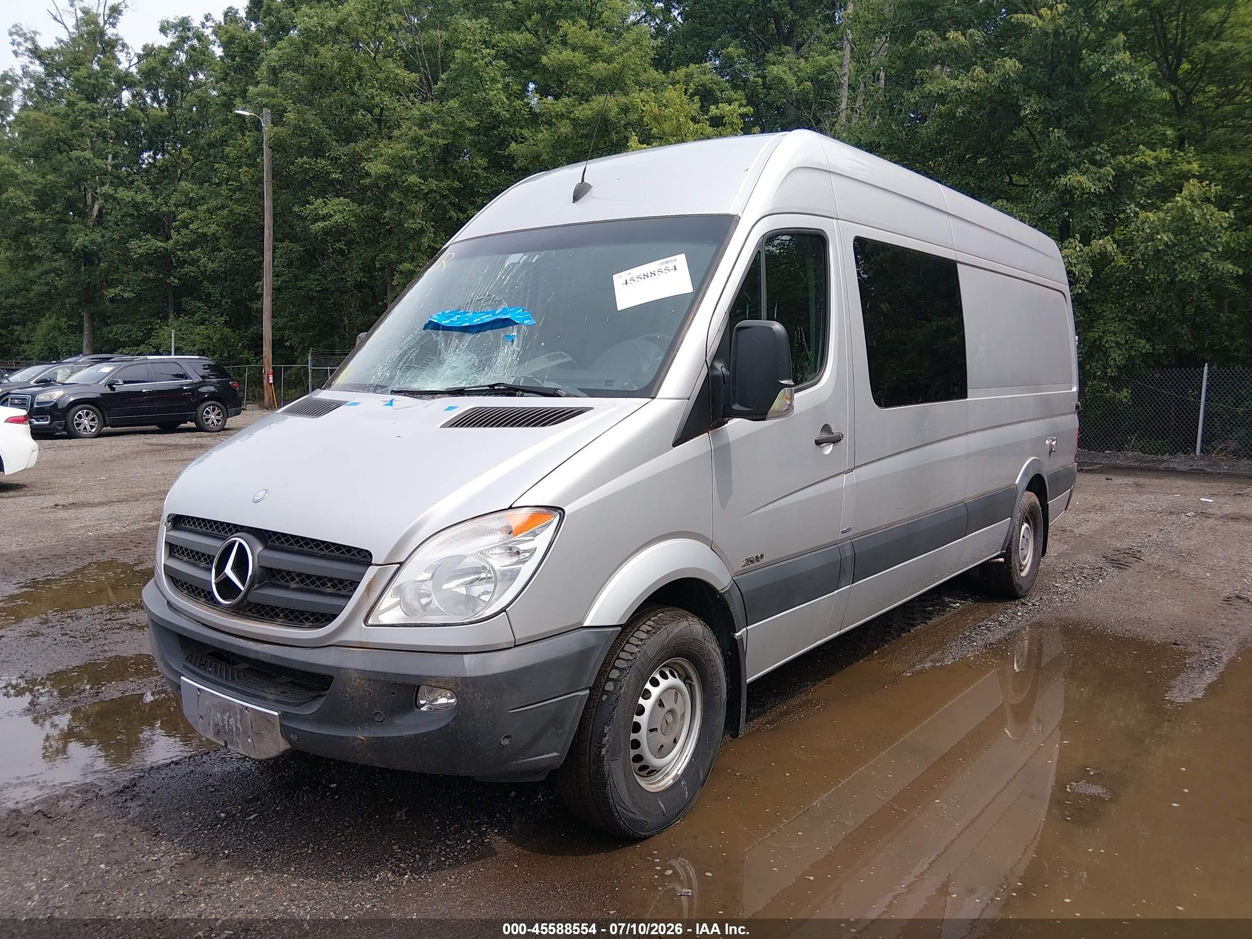 2012 Mercedes-benz Sprinter 2500 High Roof Silver vin: WD3PE8CC7C5624870