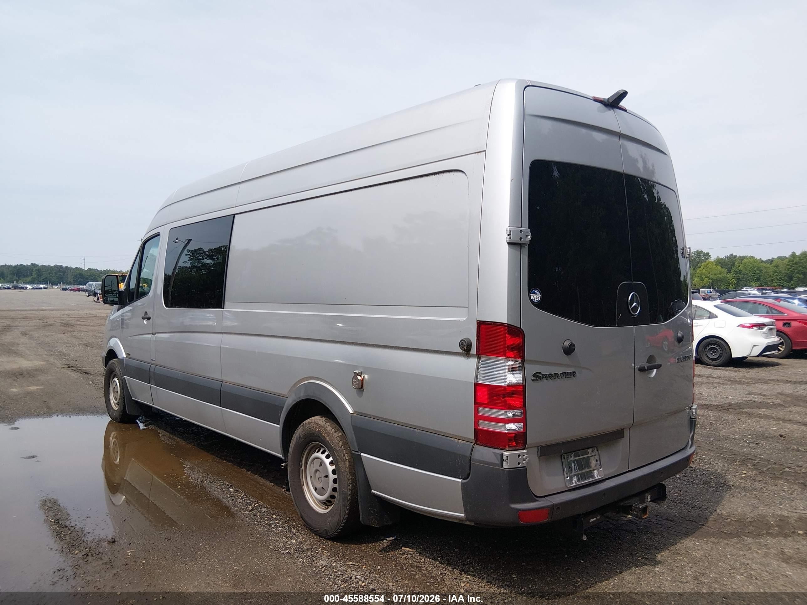 2012 Mercedes-benz Sprinter 2500 High Roof Silver vin: WD3PE8CC7C5624870