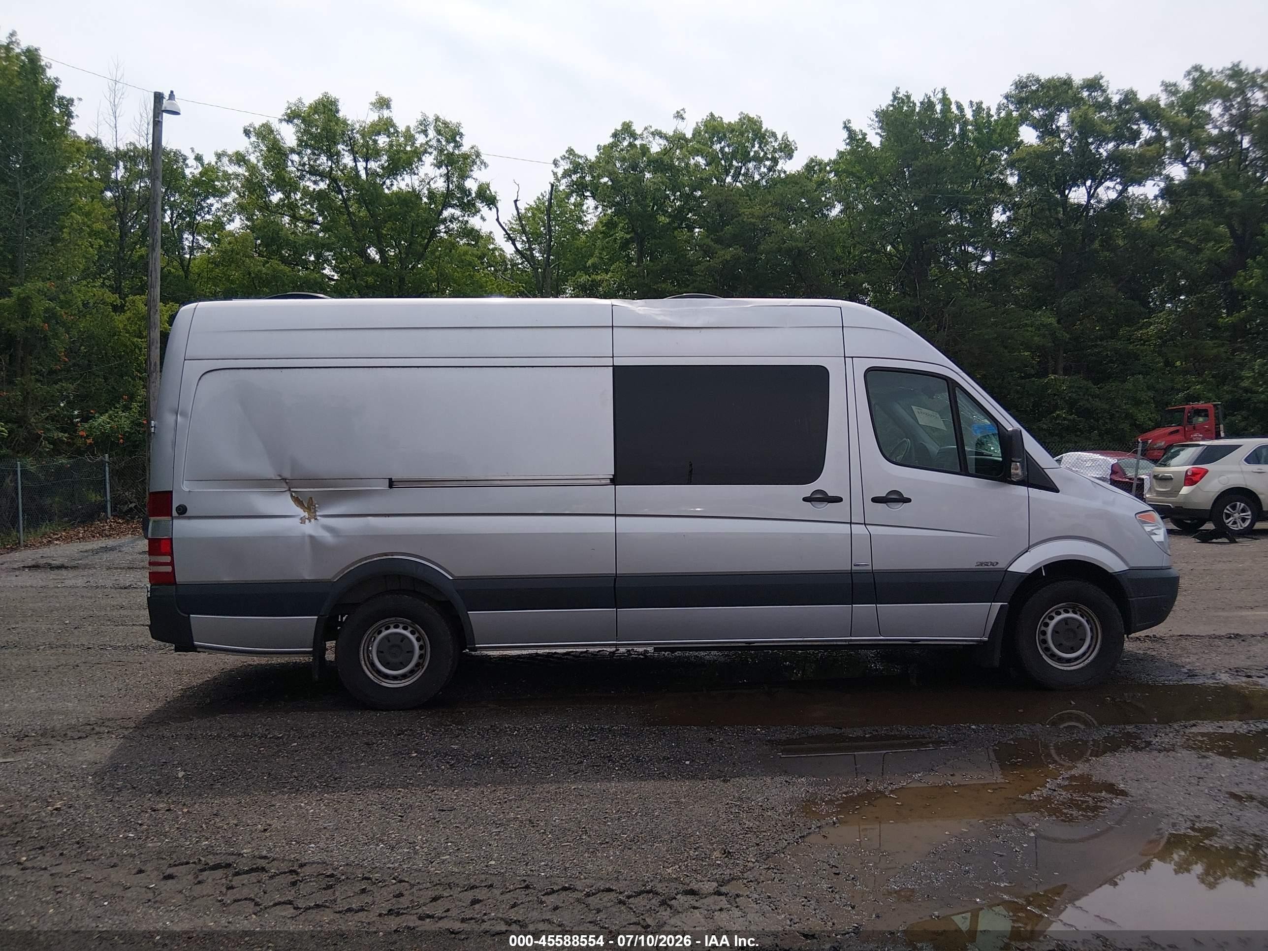 2012 Mercedes-benz Sprinter 2500 High Roof Silver vin: WD3PE8CC7C5624870