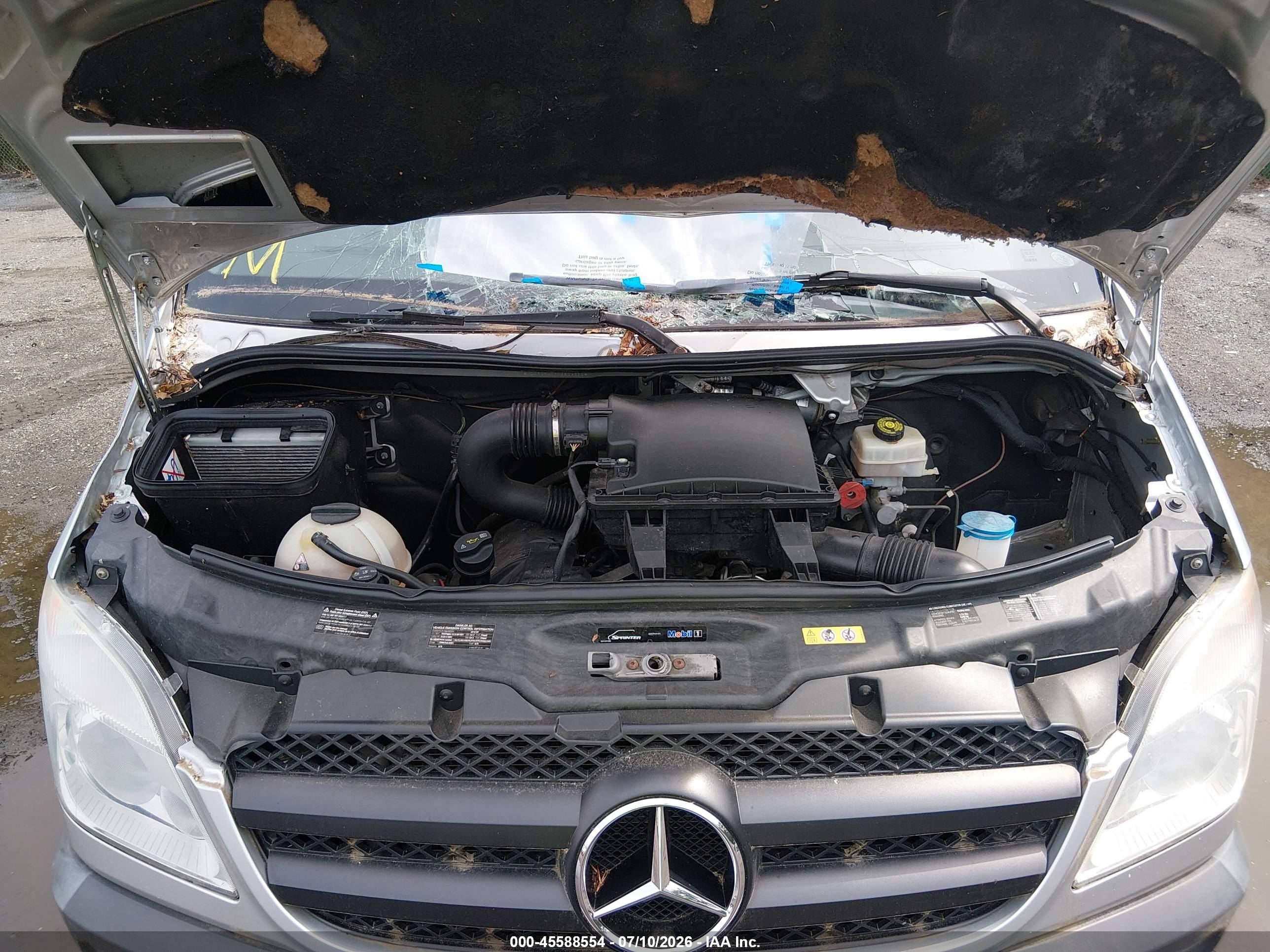 2012 Mercedes-benz Sprinter 2500 High Roof Silver vin: WD3PE8CC7C5624870