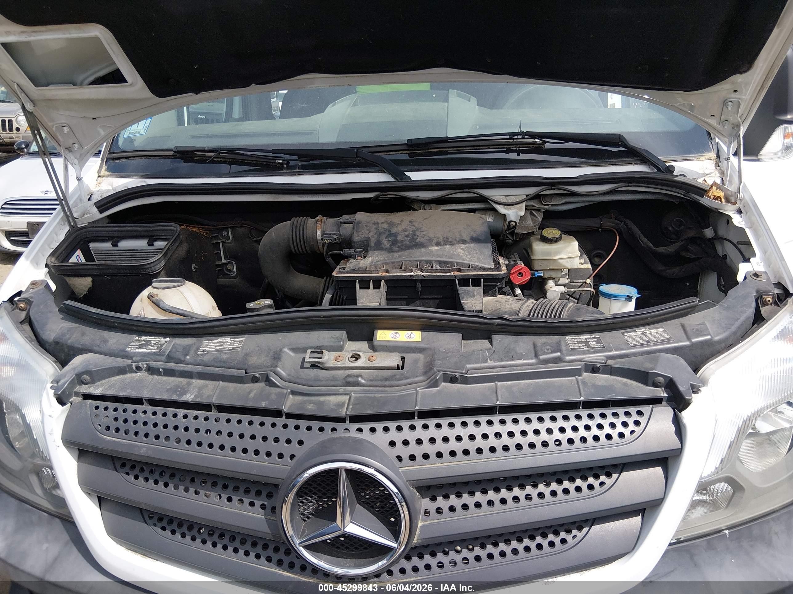 2015 Mercedes-benz Sprinter 2500 High Roof White vin: WD3PE8CC7F5994527