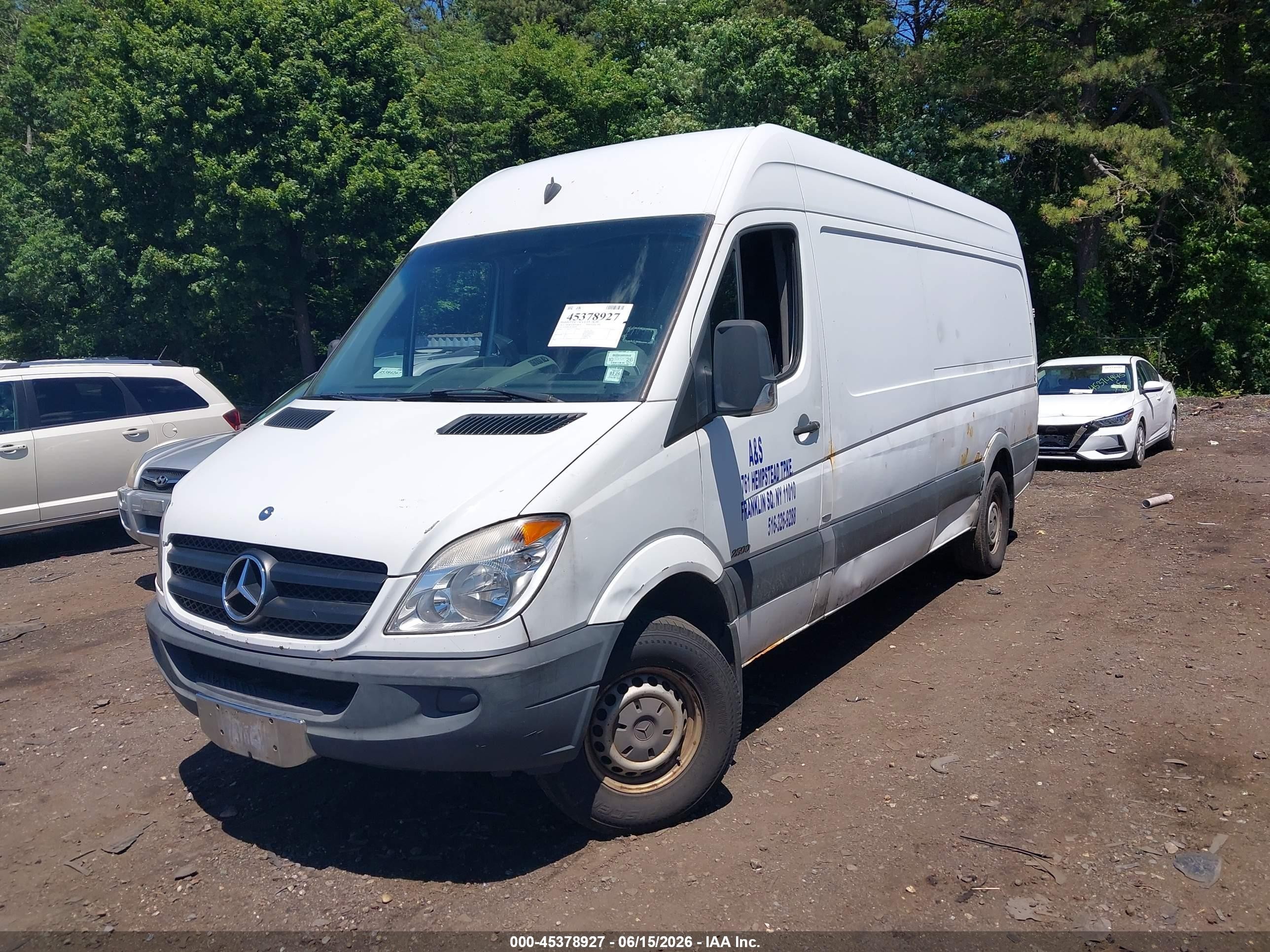 2012 Mercedes-benz Sprinter 2500 High Roof White vin: WD3PE8CC8C5648269